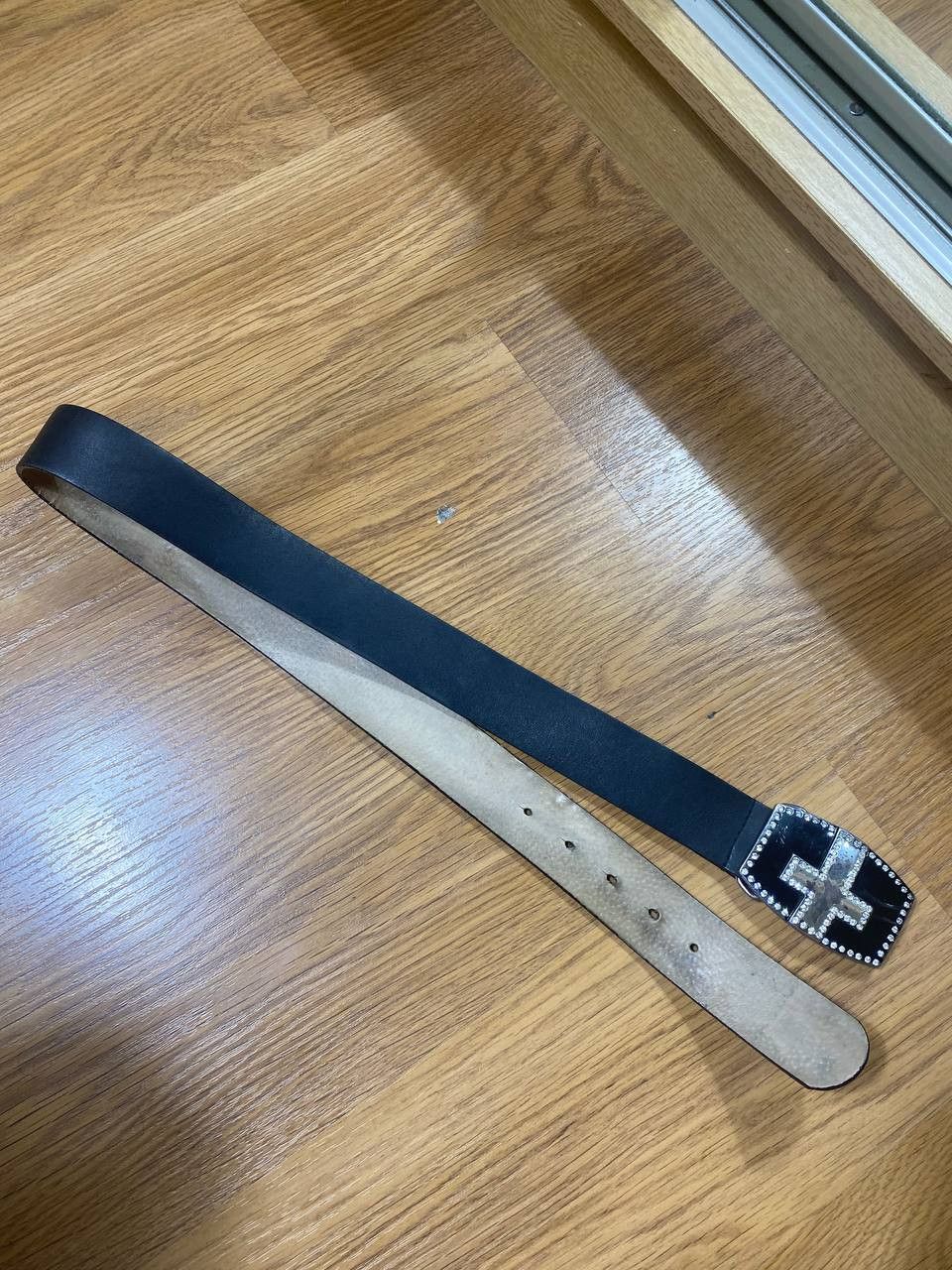Vintage Pyramid Studded Belt (black) Size ONE SIZE - 4 Thumbnail