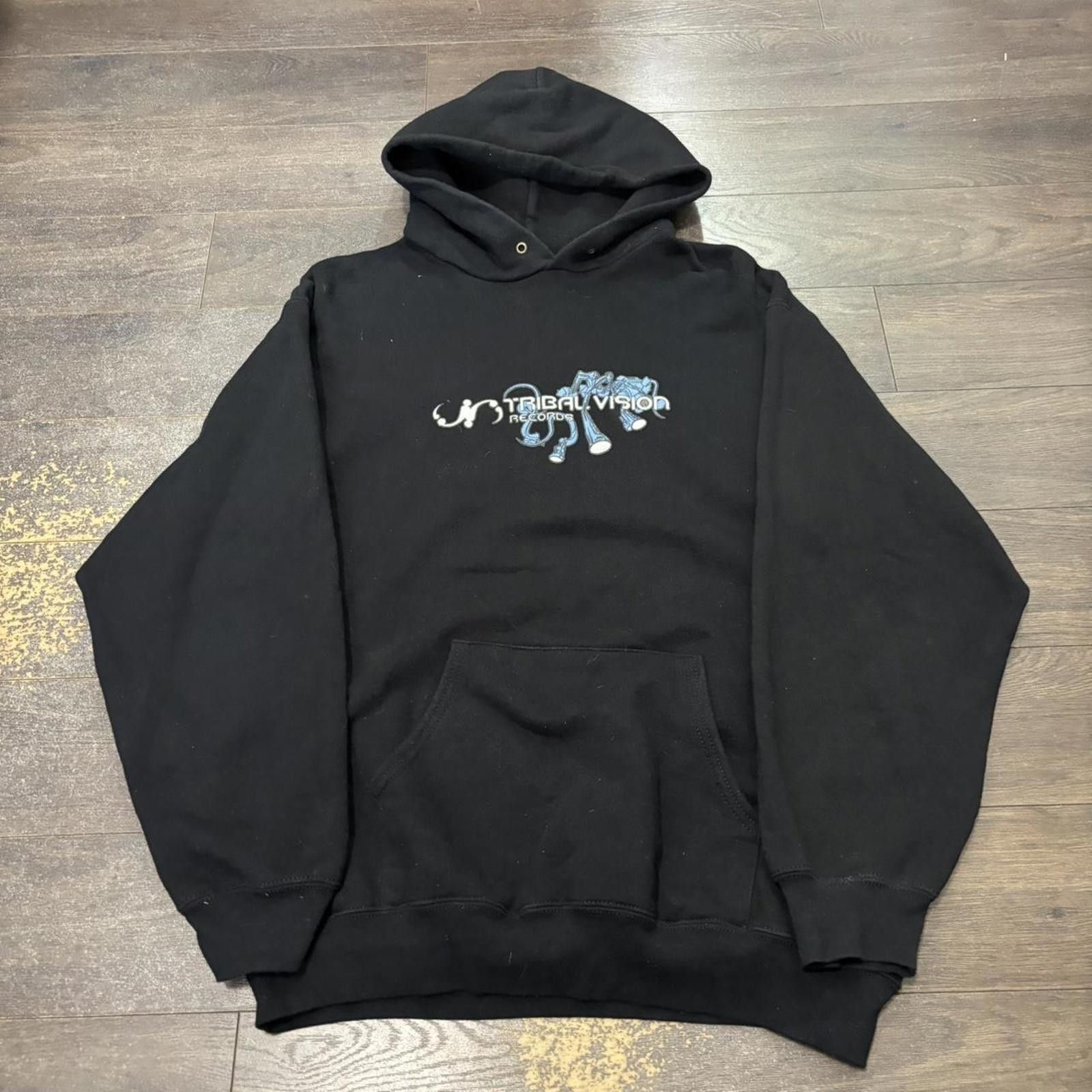 Other Vintage tribal vision records hoodie 00s L Size US L / EU 52-54 / 3 - 3 Thumbnail