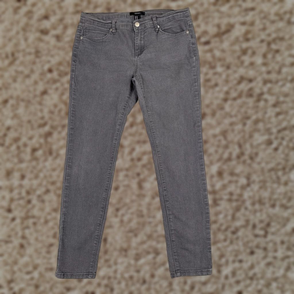 Forever 21 FOREVER 21 Jeans Womens 30 Gray Denim Skinny Cotton Blend Mid Rise 30x28 Jeans Medium Gray 90s American Classic Designer Womens Jeans Size 30" / US 8 / IT 44 - 1 Thumbnail