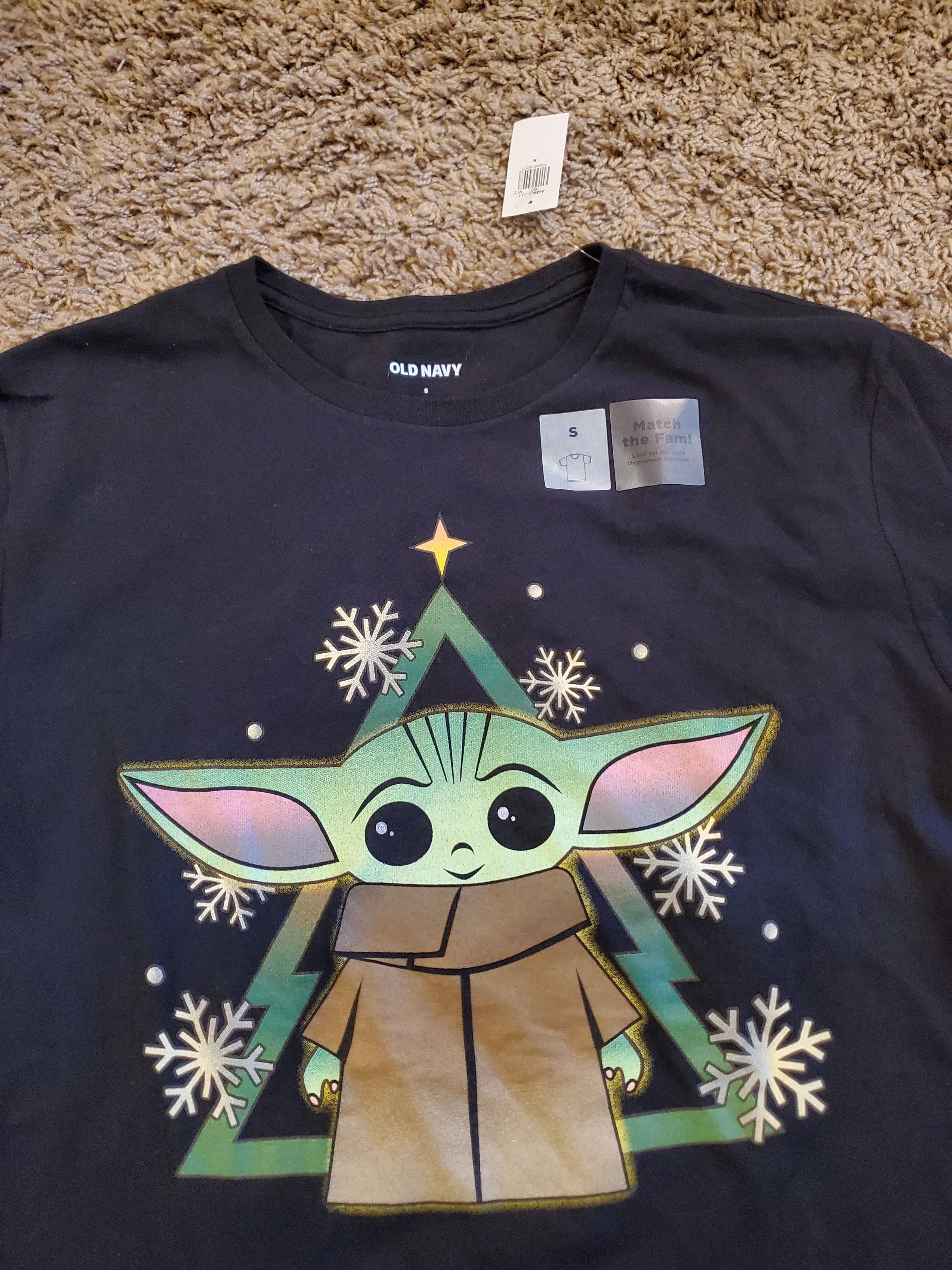 Old Navy *NWT* Black Star Wars Grogu Christmas T-Shirt (size S) Size US S / EU 44-46 / 1 - 2 Thumbnail