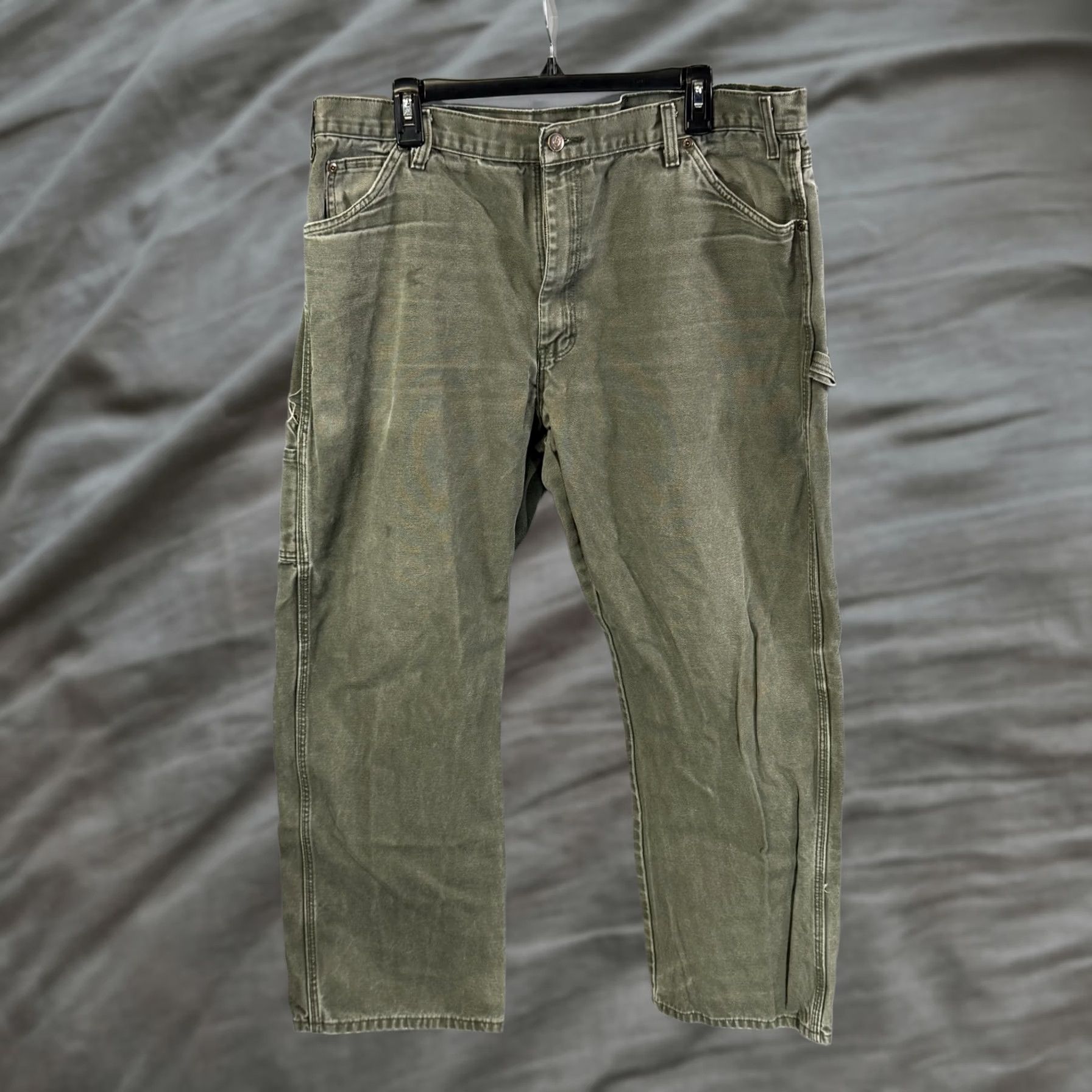 Dickies VINTAGE? NO. Dickies Carpenter Pants Mens 40x30 Green Canvas Job Pants? Size US 40 / EU 56 - 1 Thumbnail