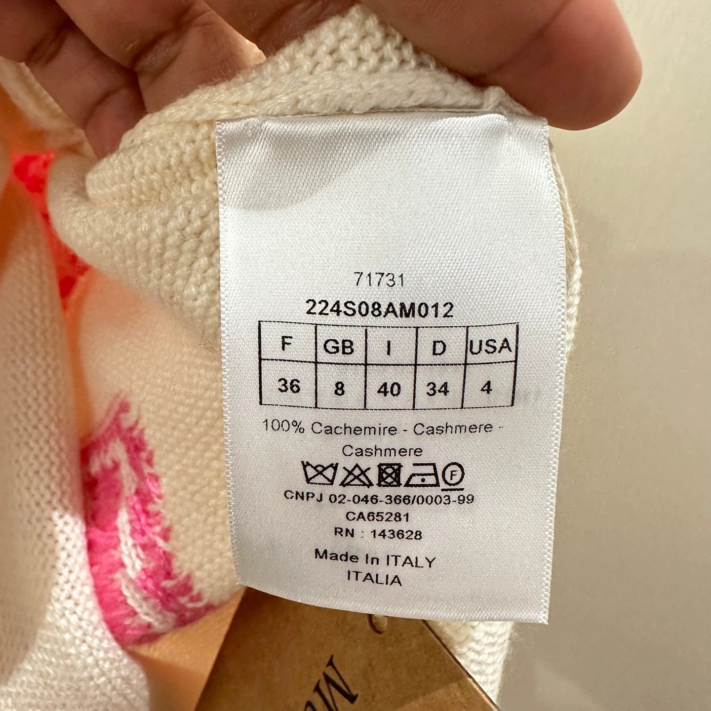 Christian Louboutin Dior apr764 striped colorblocked logo cashmere sweater 36 Size XS / US 0-2 / IT 36-38 - 3 Thumbnail