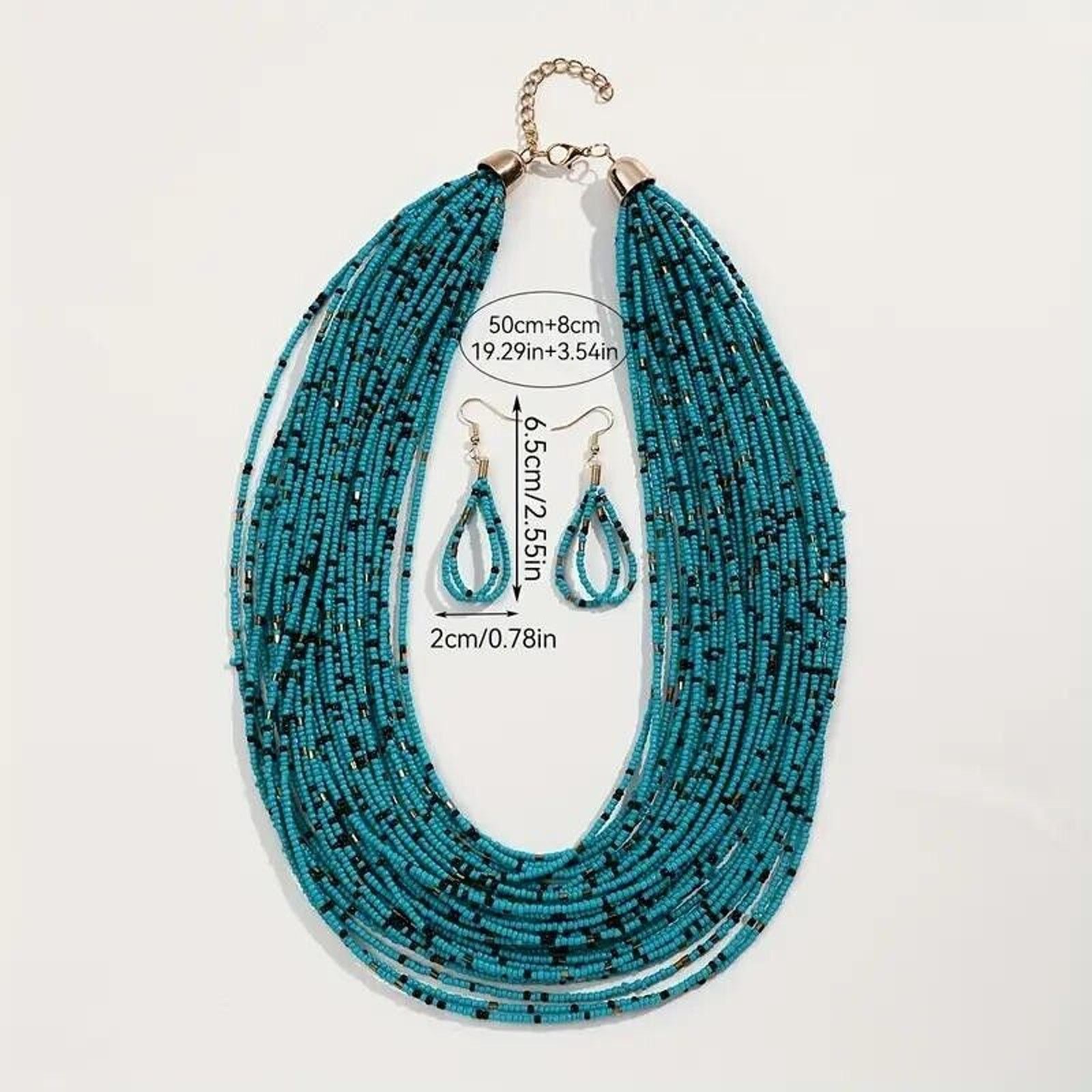 Other 3pc Jewelry Set • Multi-Strand Necklace & Earrings Size ONE SIZE - 5 Thumbnail