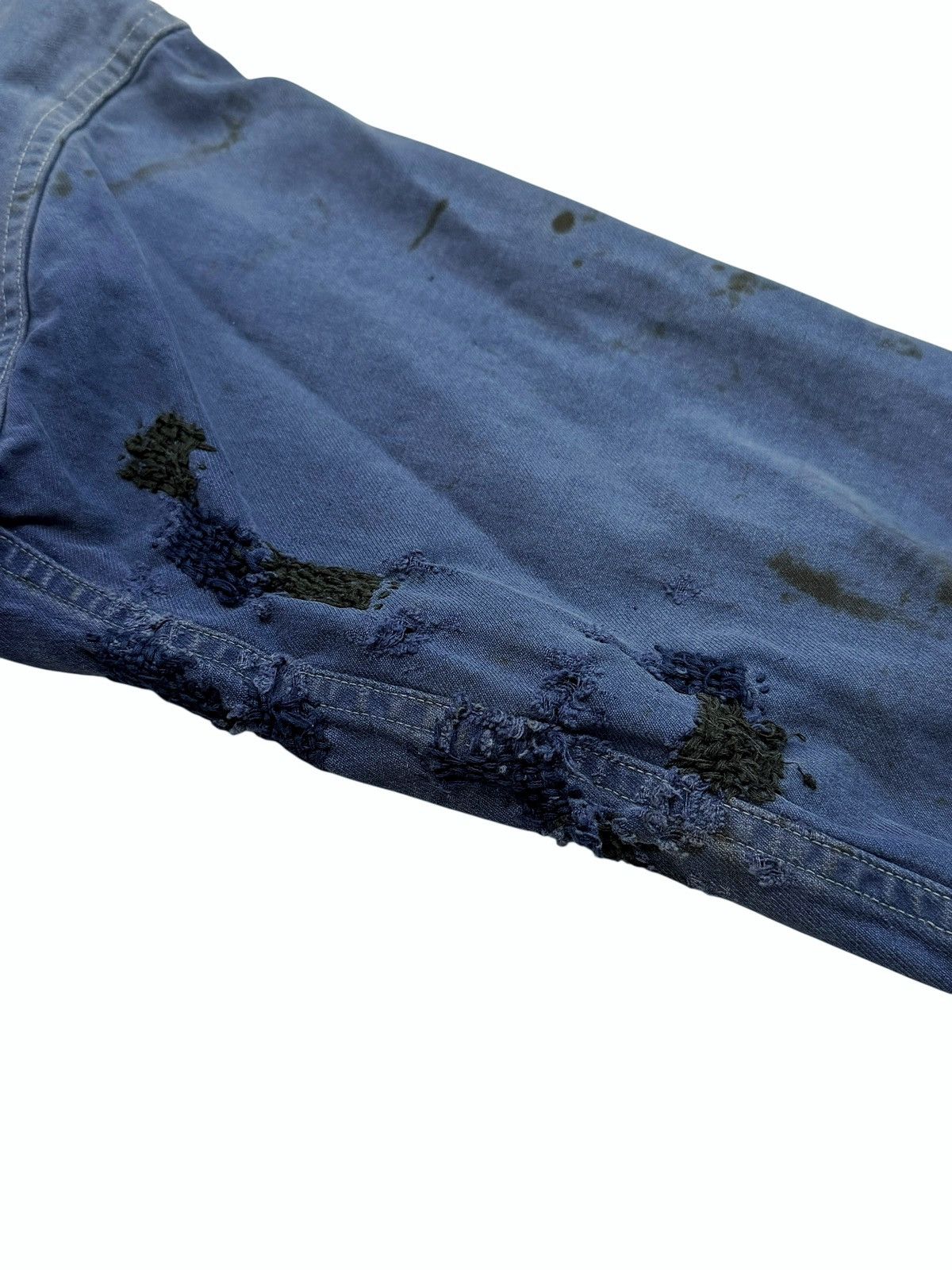 Vintage GRAIL 1930’s Boro Repaired Indigo French Workwear Chore Coat Size US XL / EU 56 / 4 - 12 Thumbnail