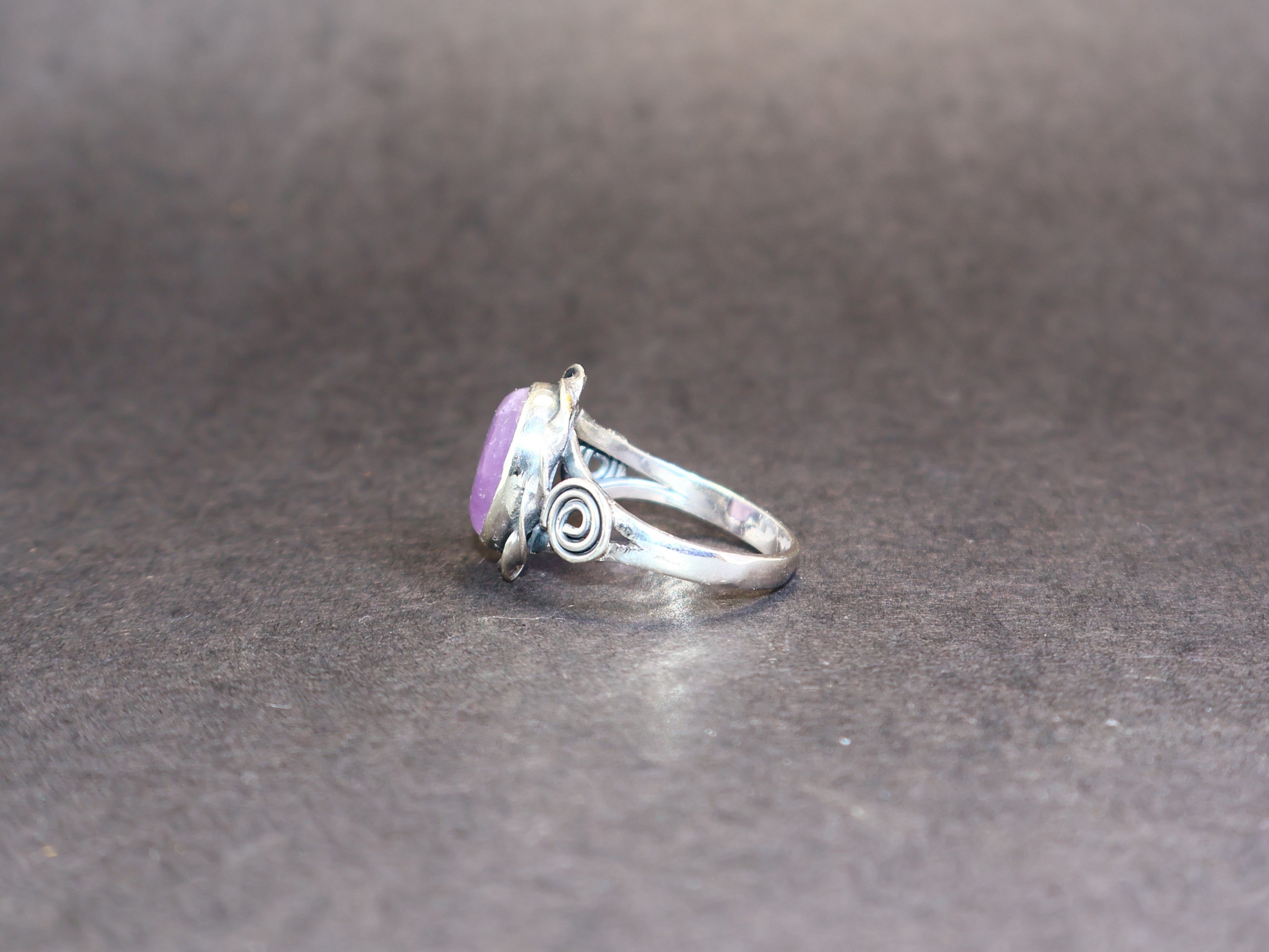 Handmade Amethyst Gemstone Ring, Sterling Silver Ring, Handmade Ring, Size ONE SIZE - 5 Thumbnail