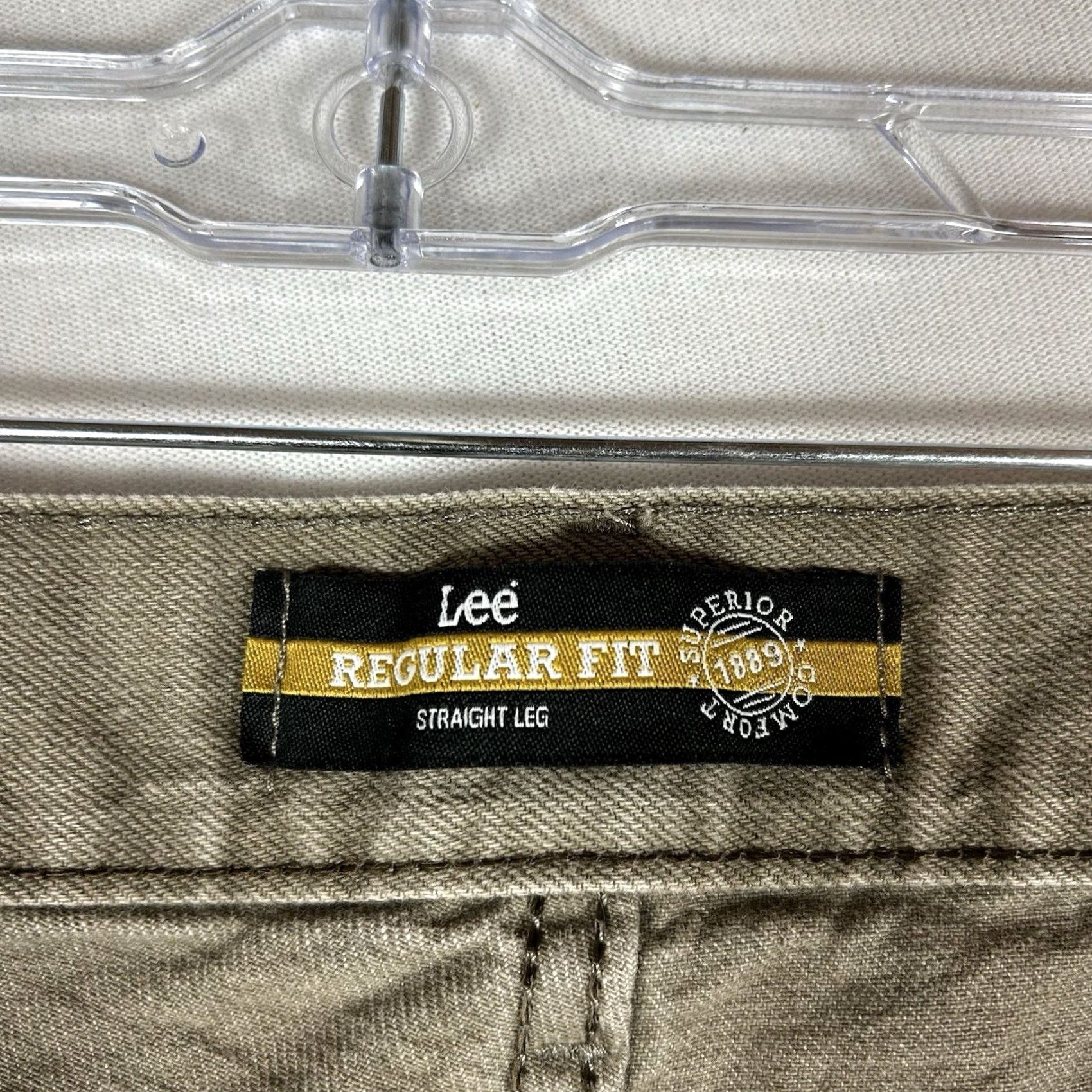Lee Lee Chino Pants Regular Fit Straight Leg 38x29 Beige 100% Cotton Men Size US 38 / EU 54 - 5 Thumbnail