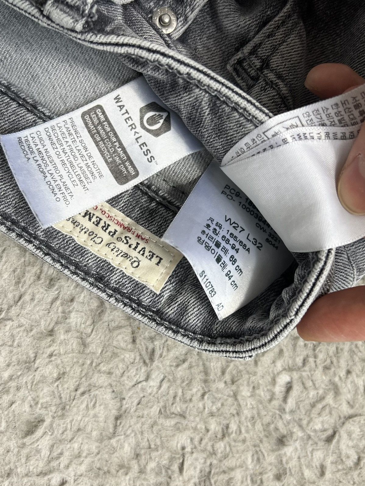 Levi's Spodnie Levi’s 721 High Rise Skinny Szare Size 27" / US 4 / IT 40 - 4 Thumbnail