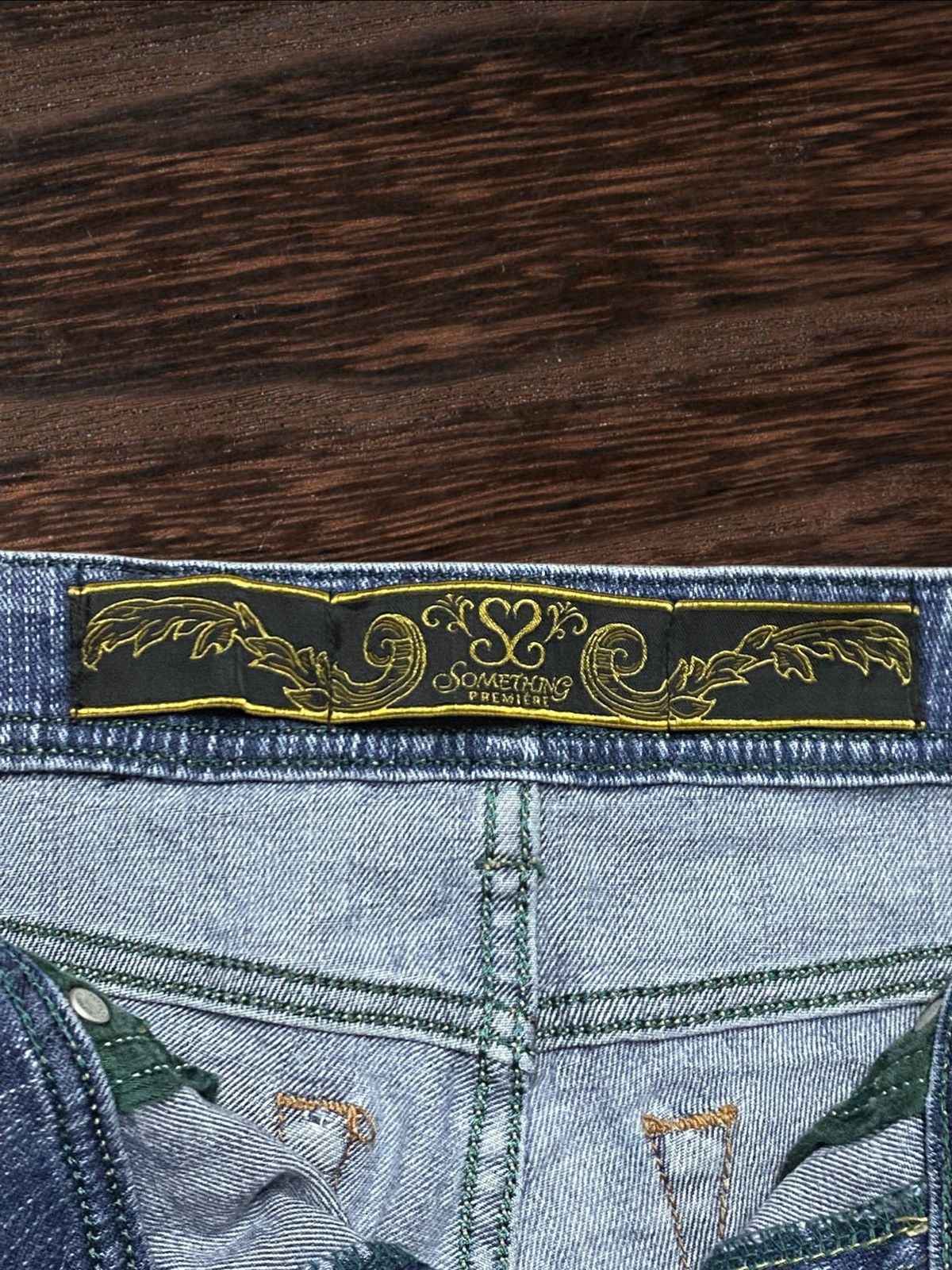 Japanese Brand Vintage Edwin Something Faded Wash Distressed Flare Jeans Size US 28 / EU 44 - 14 Thumbnail