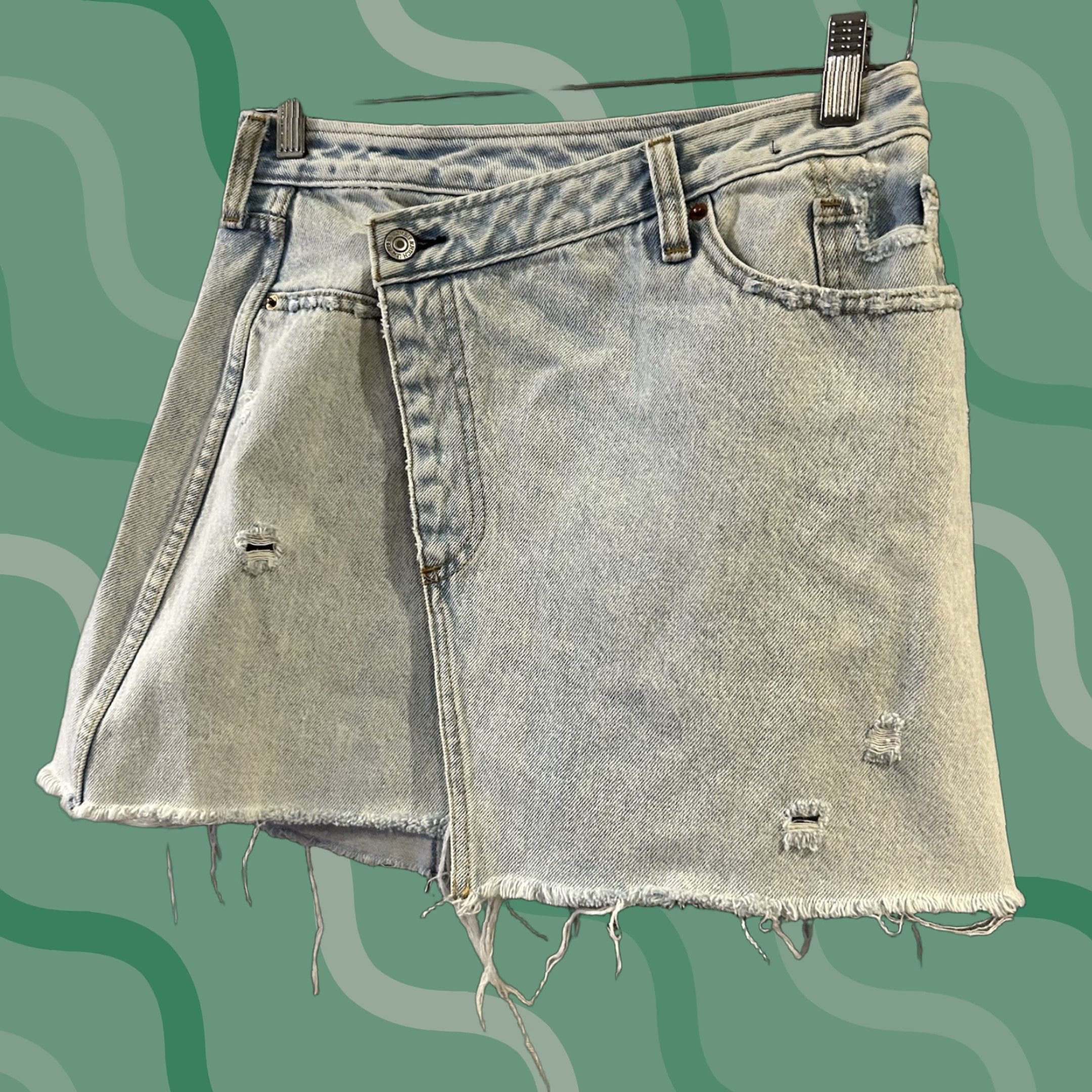Abercrombie & Fitch Abercrombie & Fitch Skirt Women's Denim Cotton Blue Mini Short 26 Regular Size 26 preppy"} Size 26" / US 2 / IT 38 - 1 Thumbnail