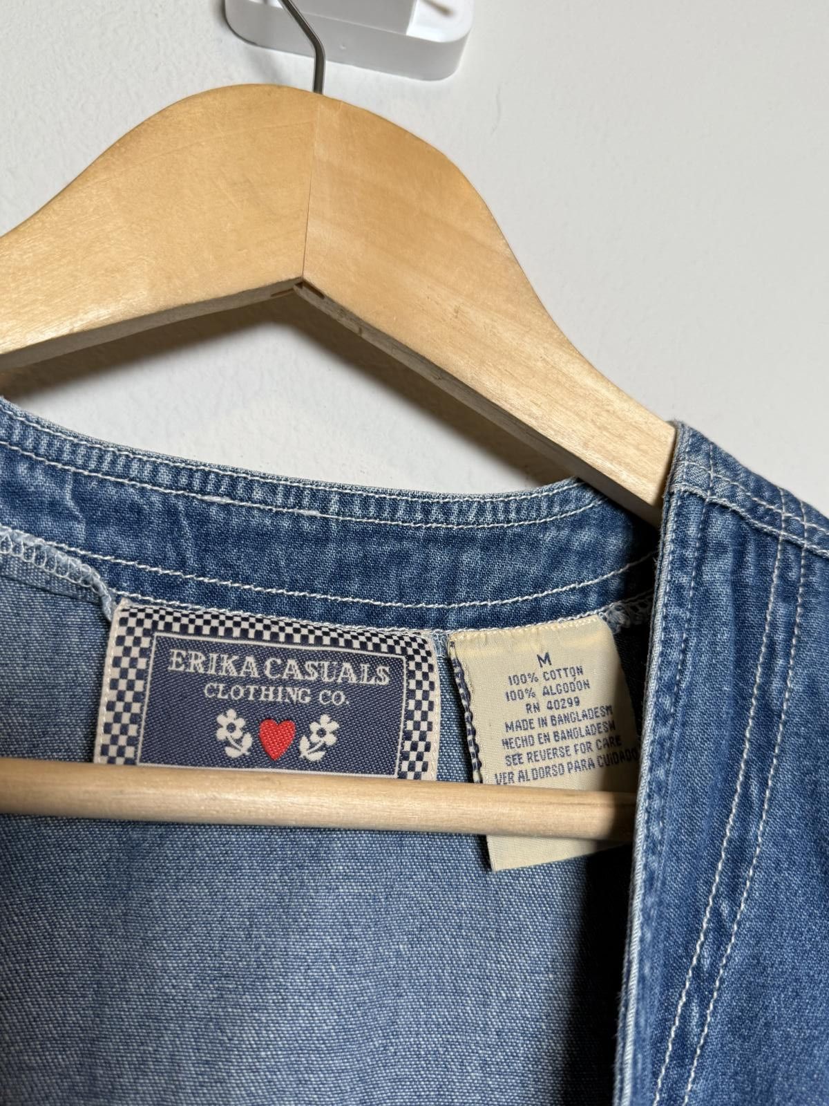 Other Erika Casuals Women's Denim Button-Up Vest Size M / US 6-8 / IT 42-44 - 4 Thumbnail