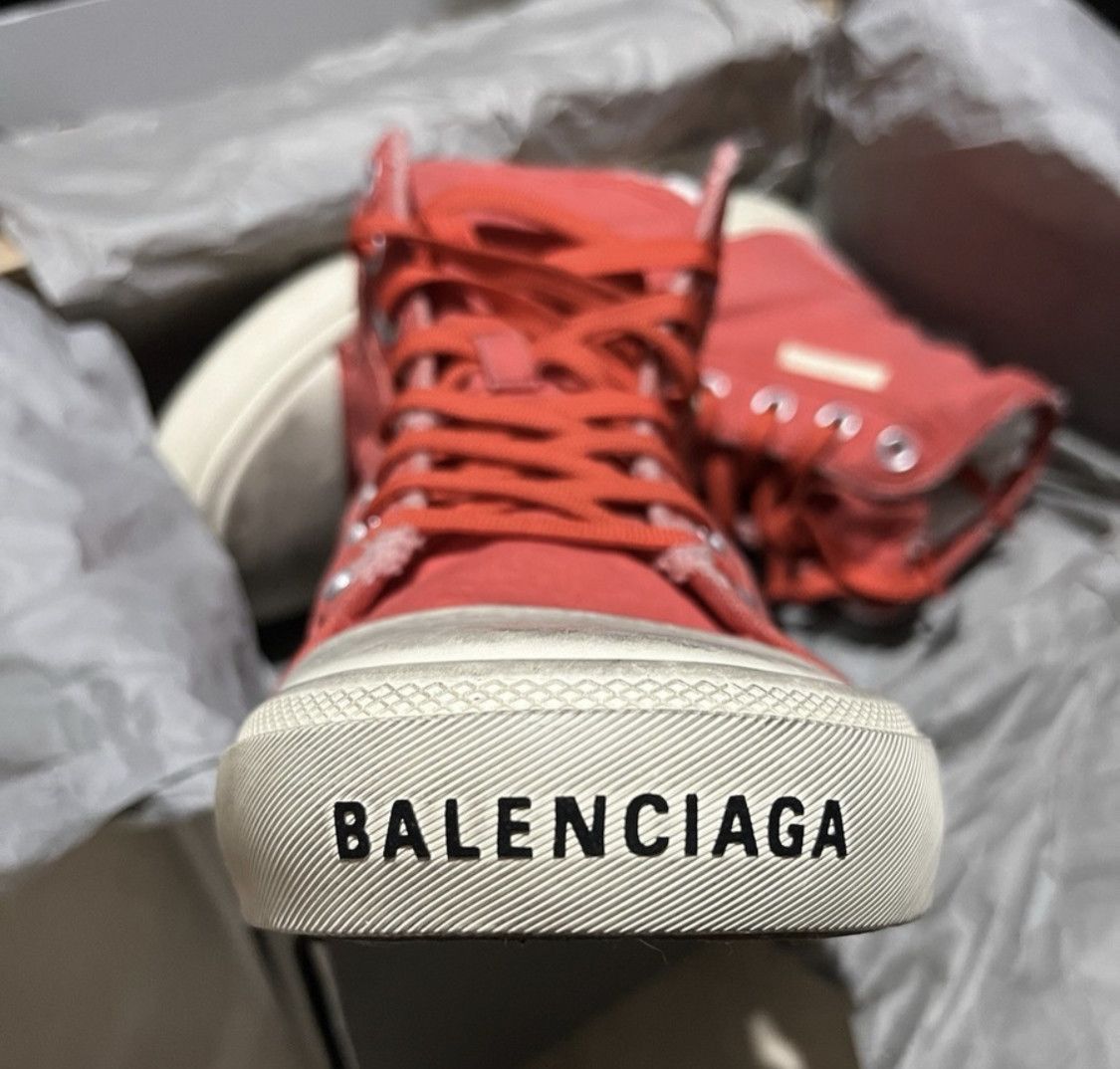 Balenciaga Balenciaga Paris High Top Red Size US 13 / EU 46 - 8 Thumbnail