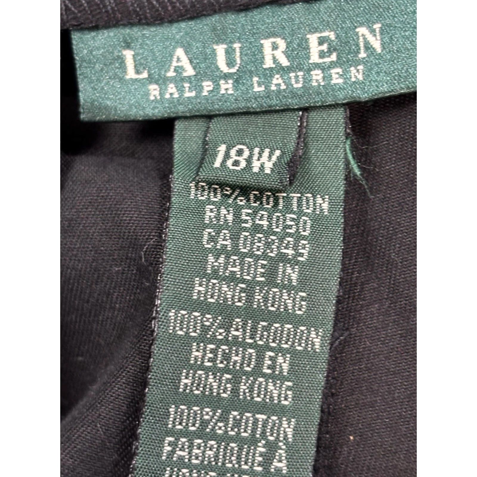 Ralph Lauren VINTAGE Lauren Ralph Lauren Capri Chino Pants Belted Women's 18W Plus Black Size 18W Capri Pants Ladies Belted 21.5" Inseam Vintage 90s? (no extra) Size 40" / US 18 - 6 Thumbnail