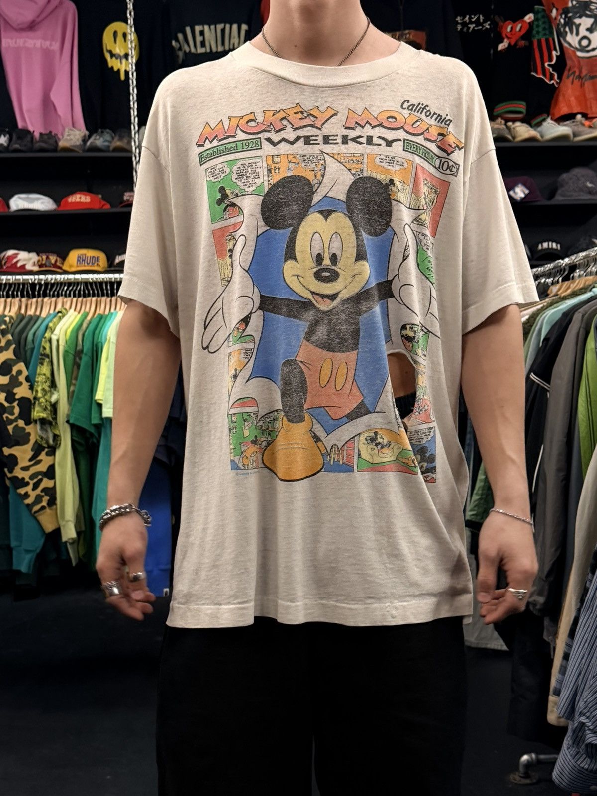 Vintage Vintage Mickey mouse tee Size US L / EU 52-54 / 3 - 1 Thumbnail