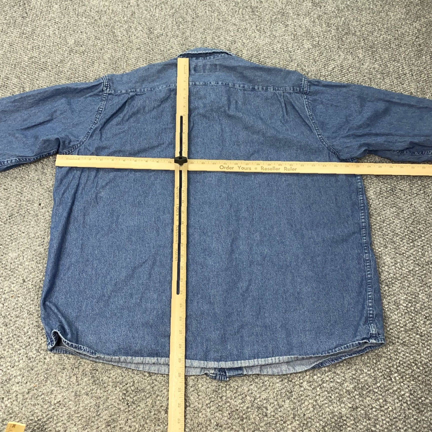 Wrangler Wrangler Shirt 2XL Blue Denim Western Long Sleeve Button-Up Casual Classic Pockets Mens Size US XXL / EU 58 / 5 - 7 Thumbnail