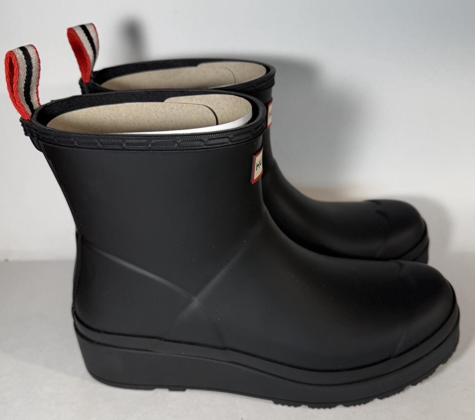 Hunter HUNTER Play Short Rain Ankle Boots Black Rubber Waterproof Size US 10 / IT 40 - 1 Thumbnail