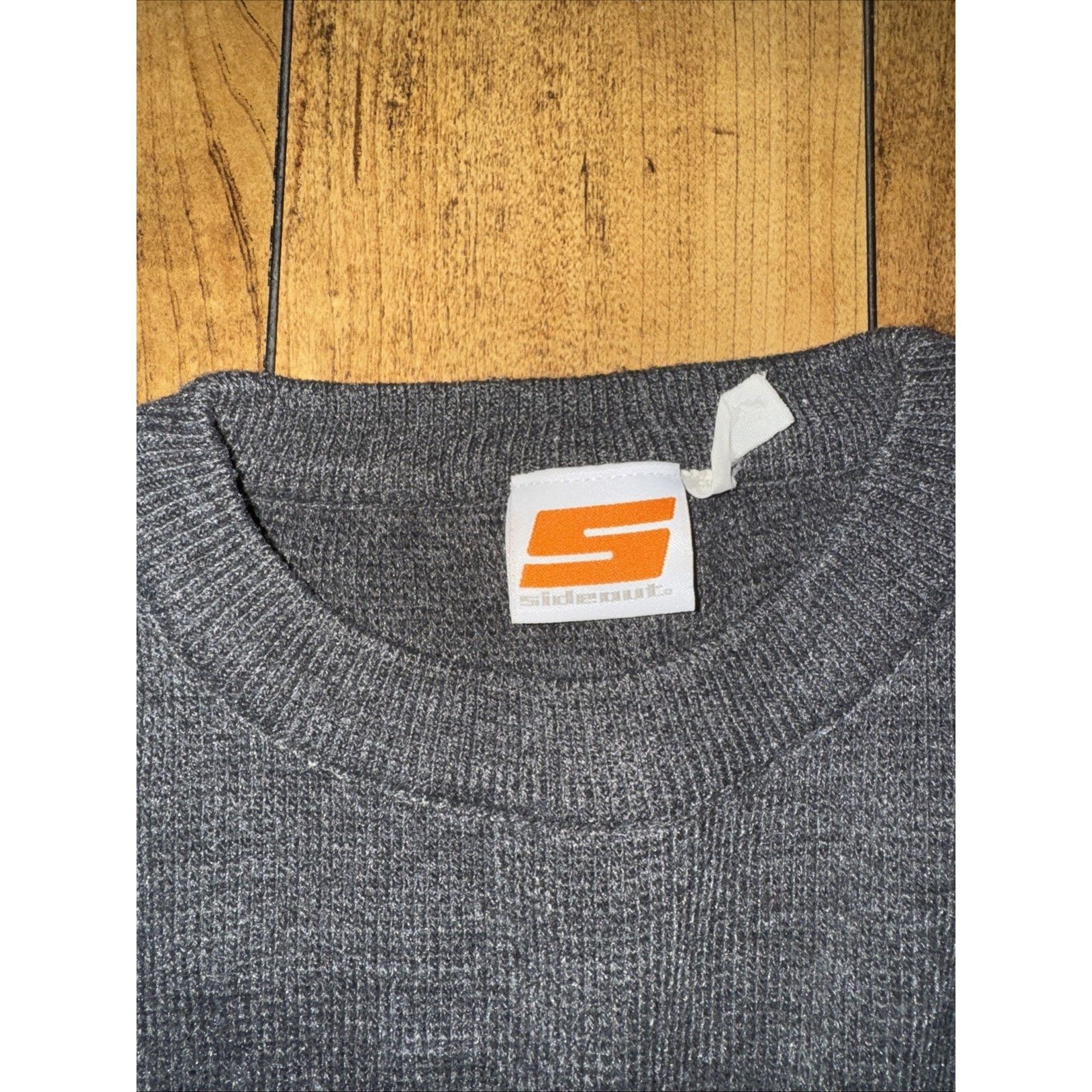 Sideout × Vintage Sideout Striped Sweater Gray Red XL 22x25 Skater Y2K Grunge Size US XL / EU 56 / 4 - 2 Thumbnail