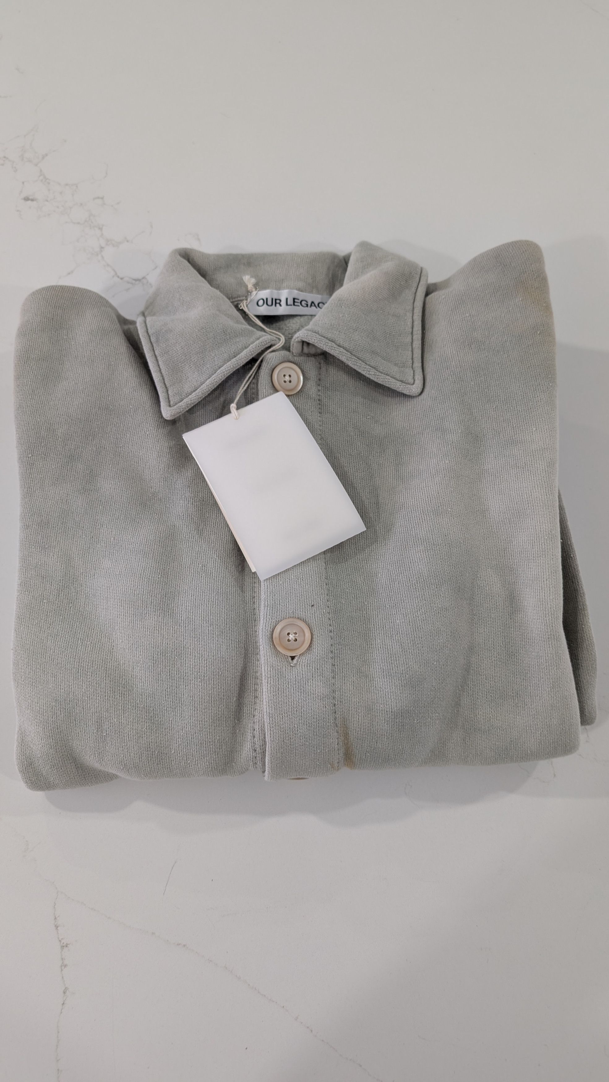 Our Legacy Our Legacy Shelter Cardigan 'Attic Wash Fleece' Size 48 Size US M / EU 48-50 / 2 - 6 Thumbnail