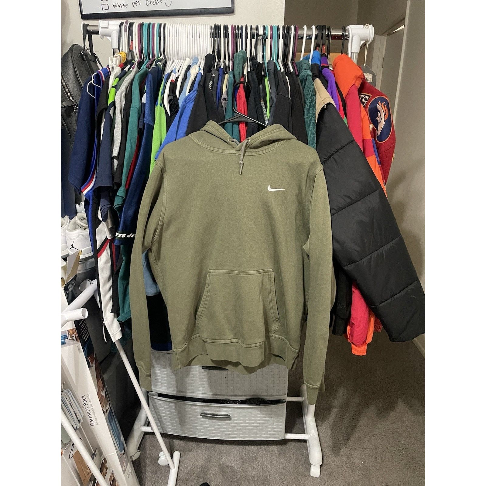 Nike Size L- Nike Olive Green Pull Over Hoodie Sweatshirt Travis Size US L / EU 52-54 / 3 - 2 Thumbnail