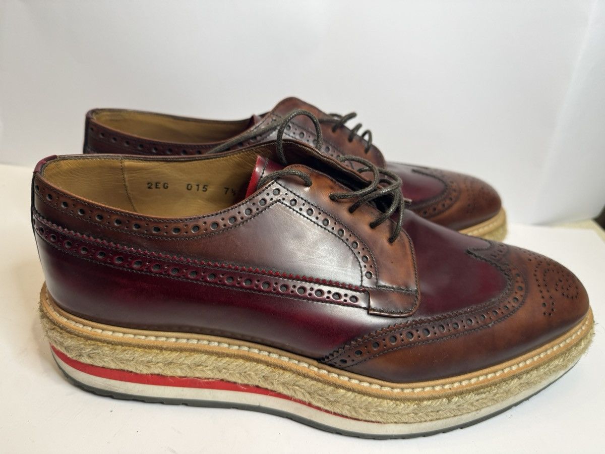 Prada PRADA Espadrille Wingtip Brogues - Like New (Mod. 2EG015) Size US 8.5 / EU 41-42 - 2 Thumbnail