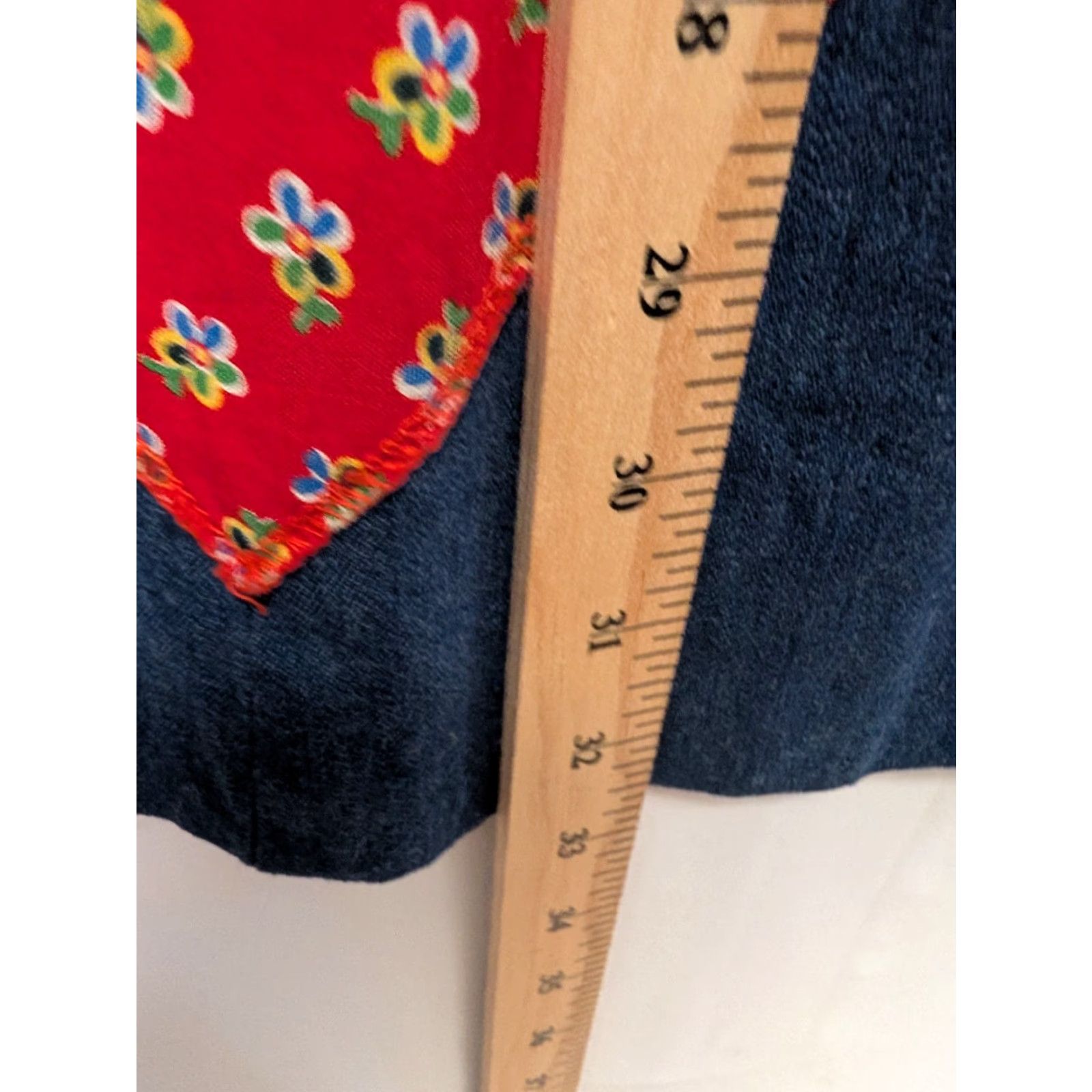 Denime VINTAGE 70s Jean Pinup Dress Day Dress Womens M 9 Denim Chambray Patches Overall Size 30" / US 8 / IT 44 - 5 Thumbnail
