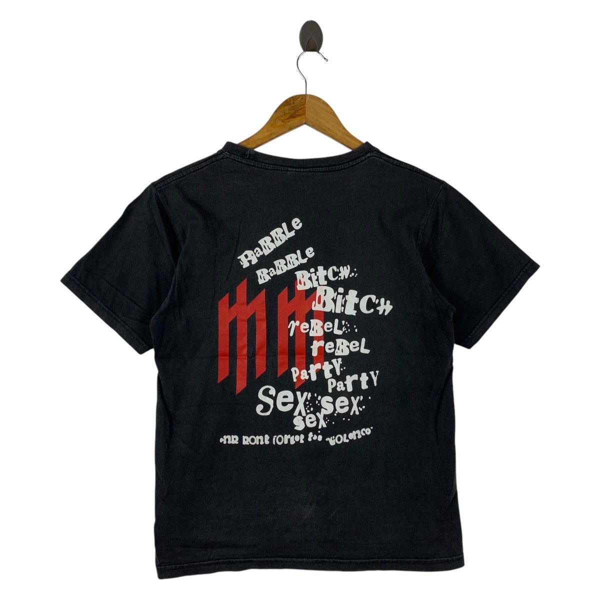 Band Tees × Marilyn Manson × Vintage Vintage 90s MARILYN MANSON Overprint merch promo tee Size US S / EU 44-46 / 1 - 4 Thumbnail