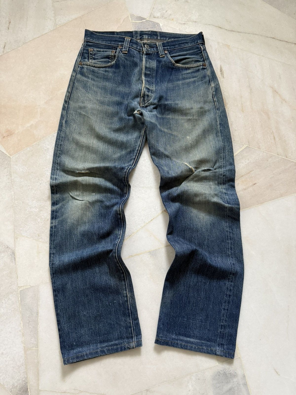 Levi's Vintage Clothing Vintage LEVIS BIG E BUTTON 555 LVC Size US 30 / EU 46 - 1 Thumbnail