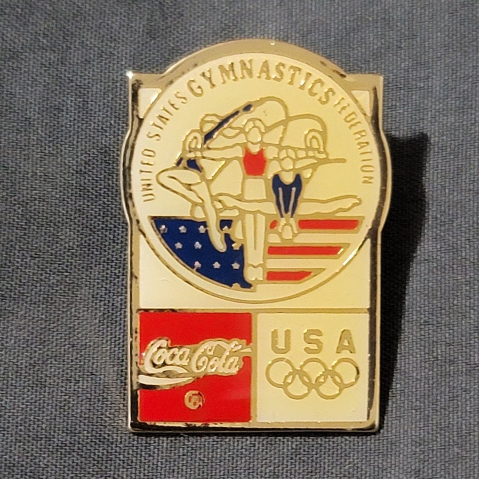 Coca Cola Vtg 1992 Coca-Cola Barcelona Olympics USA Gymnastics Pin ...