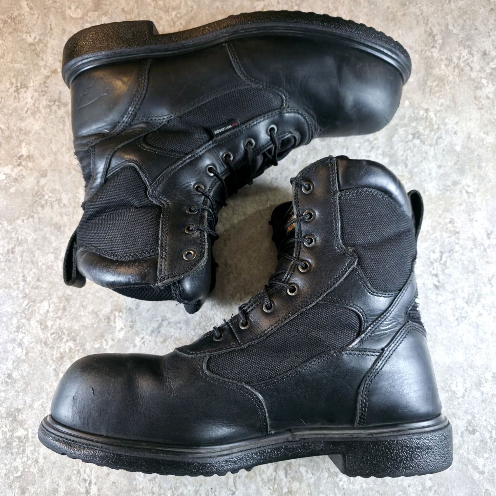 RED WING 4273 Firefighter Black Leather Steel Toe 8\ display picture 1