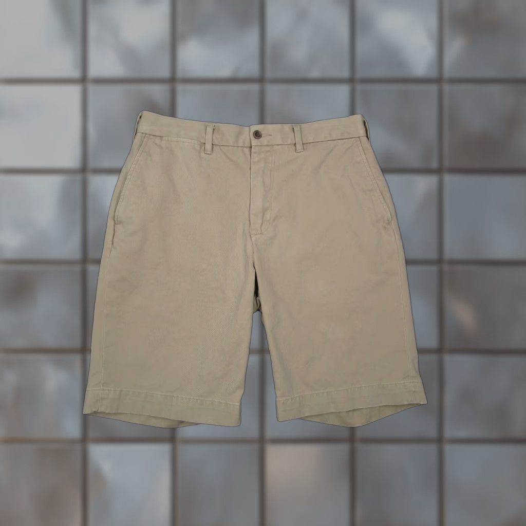 Ralph Lauren VINTAGE Ralph Lauren Rugby Shorts Mens 31 Beige Cotton 9" Chino Casual Summer Winter Men Size US 31 - 1 Thumbnail