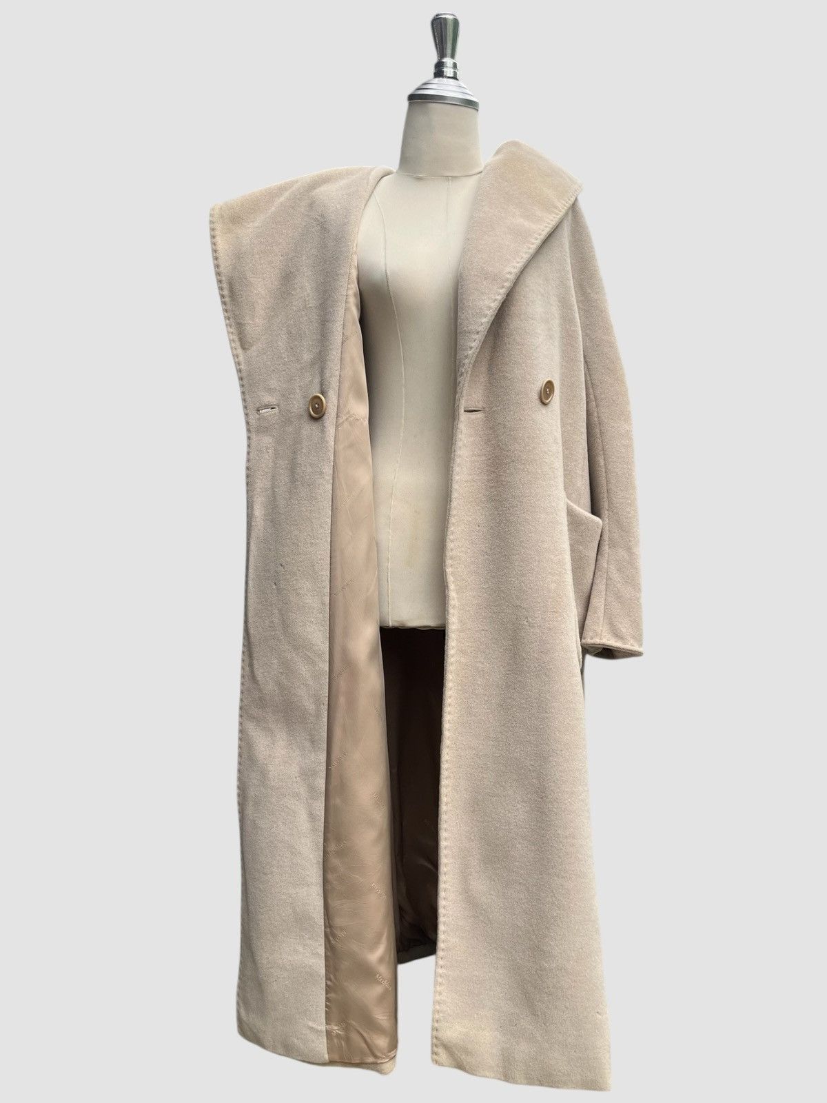 Max Mara Max Mara Double Breasted Cashmere Blend Hooded Coat Size XS / US 0-2 / IT 36-38 - 4 Thumbnail