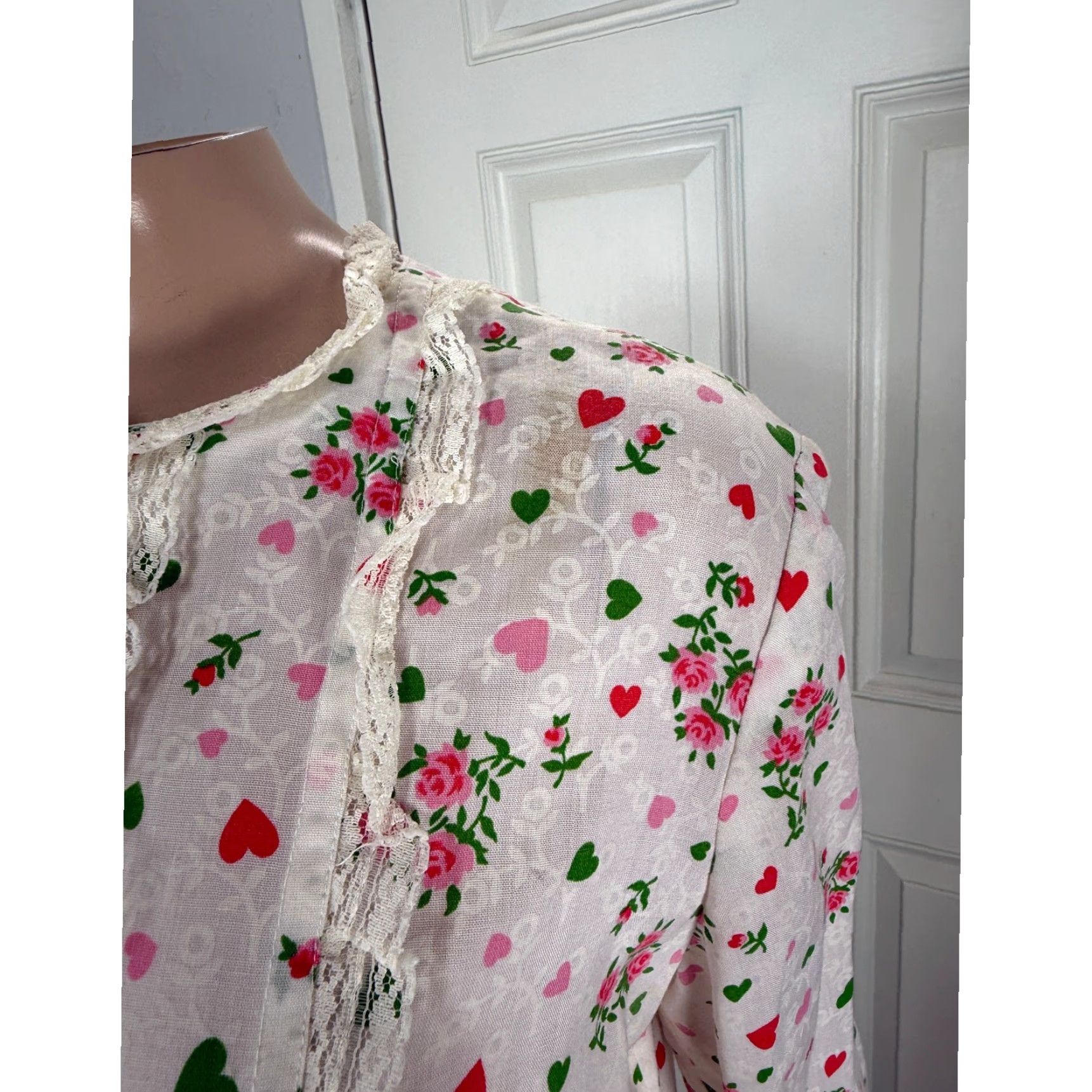 Vintage VINTAGE Handmade 70s Dress Bohemian Maxi Cotton Long sleeve White 38" Bust 30" Waist 57" Shoulder to Hem S/M Womens Size S / US 4 / IT 40 - 6 Thumbnail