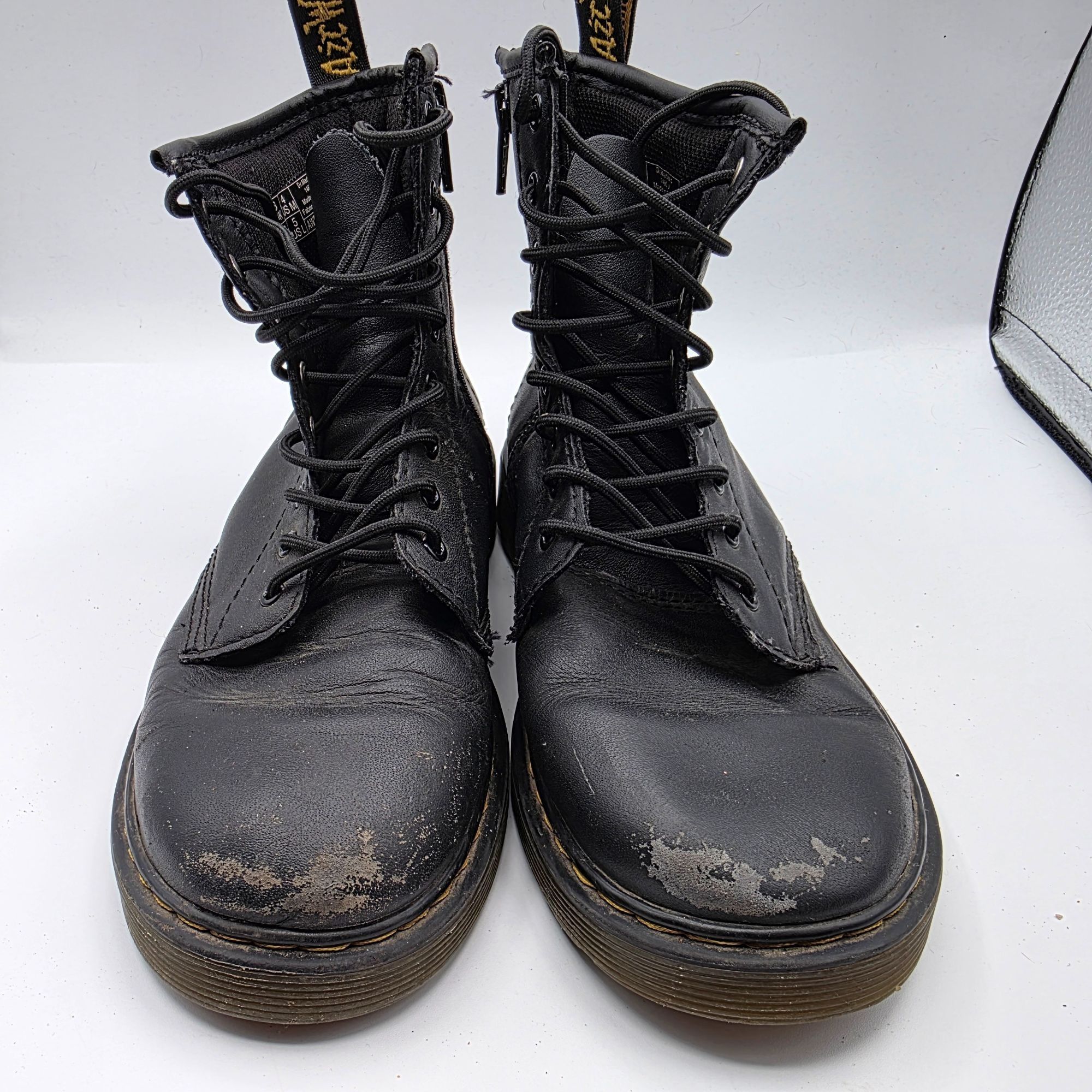 Dr. Martens Dr. Martens Doc 1460 J Womens Size 5 Black Combat Boots Casu Size US 5 / IT 35 - 2 Thumbnail