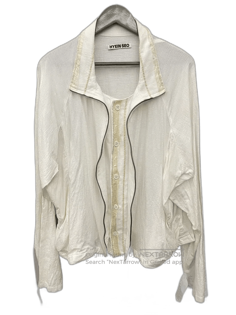 Hyein Seo Lightweight Linen Jacket with Fringe Detail. Size US M / EU 48-50 / 2 - 1 Thumbnail