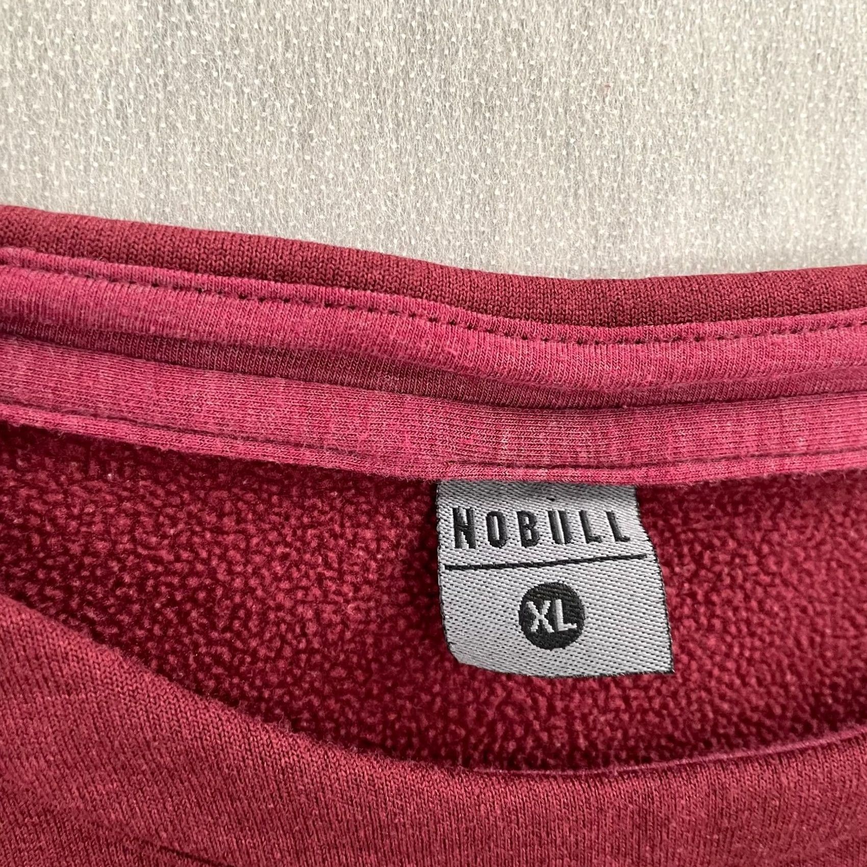 Vintage NOBULL Sweatshirt Adult XL Red Fleece Crewneck Pullover Stretch Logo USA Mens Size US XL / EU 56 / 4 - 6 Thumbnail