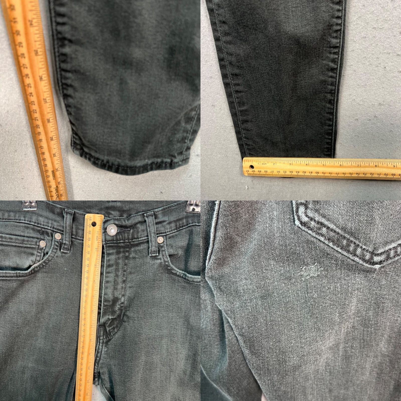 Levi's Levis 512 Mens 32 x 31 Skinny Fit Stretch Jeans Black Denim Regular Size Levi's 500 Series Men Jeans Slim Style Size US 32 / EU 48 - 8 Thumbnail