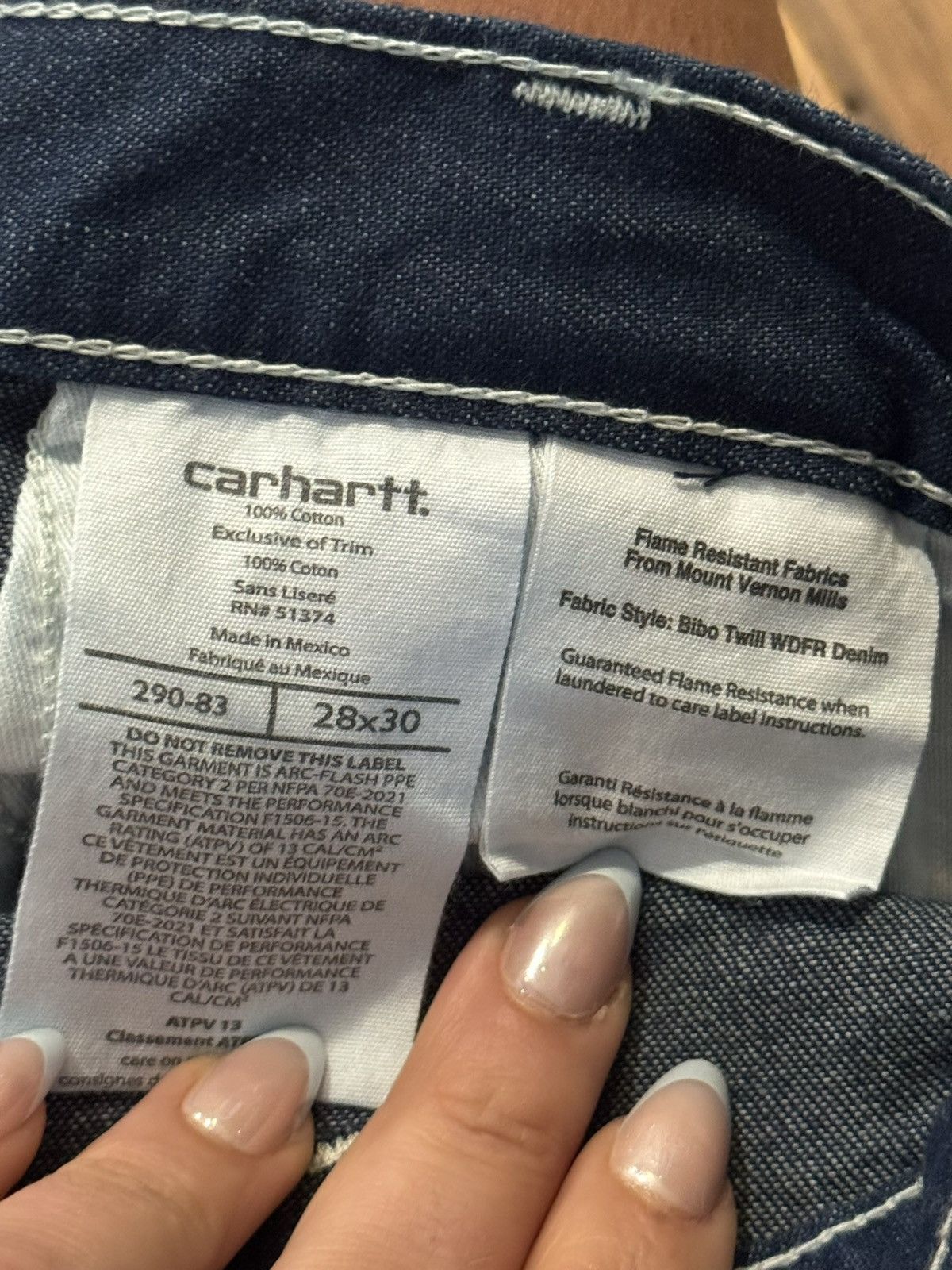 Carhartt Carhartt Flame Resistant Signature Denim 2112 Cat 2 28x30 Size US 28 / EU 44 - 5 Thumbnail