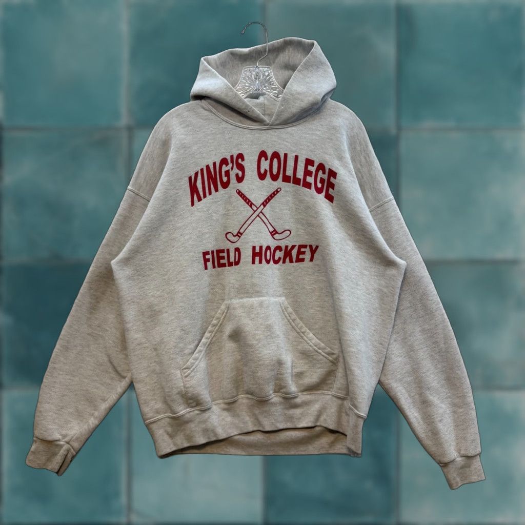 Vintage VINTAGE Y2K Hoodie Sweatshirt XL Mens Heather Grey Field Hockey Sweater Size US XL / EU 56 / 4 - 1 Thumbnail