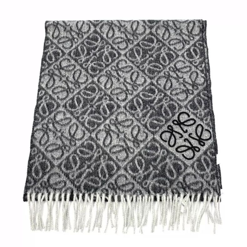Loewe LOEWE Dark grey woolen scarf Size ONE SIZE - 2 Thumbnail