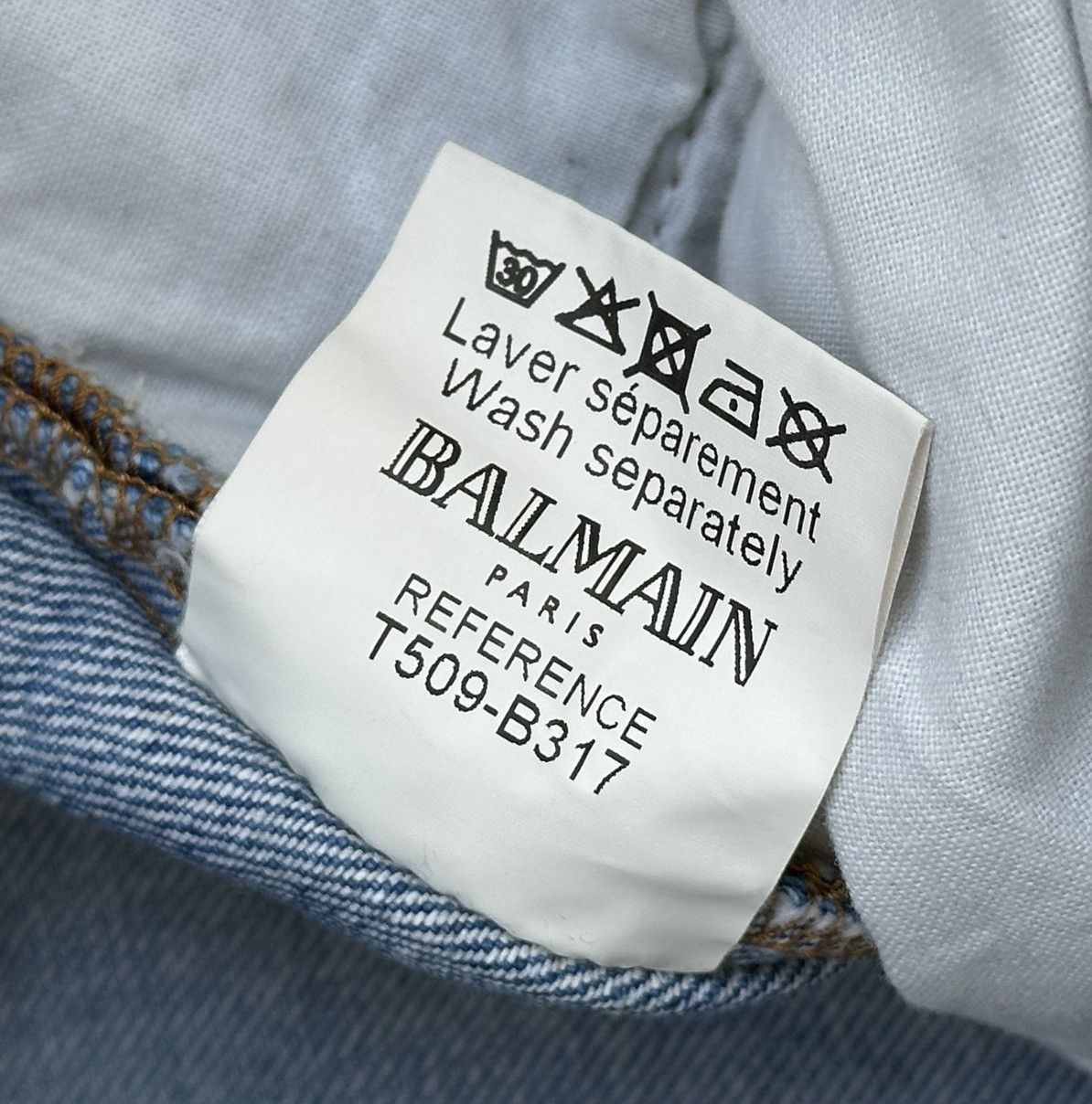 Balmain BALMAIN Decarnin FW 2011 Distressed Biker Denim Jeans Kanye Size US 30 / EU 46 - 17 Thumbnail