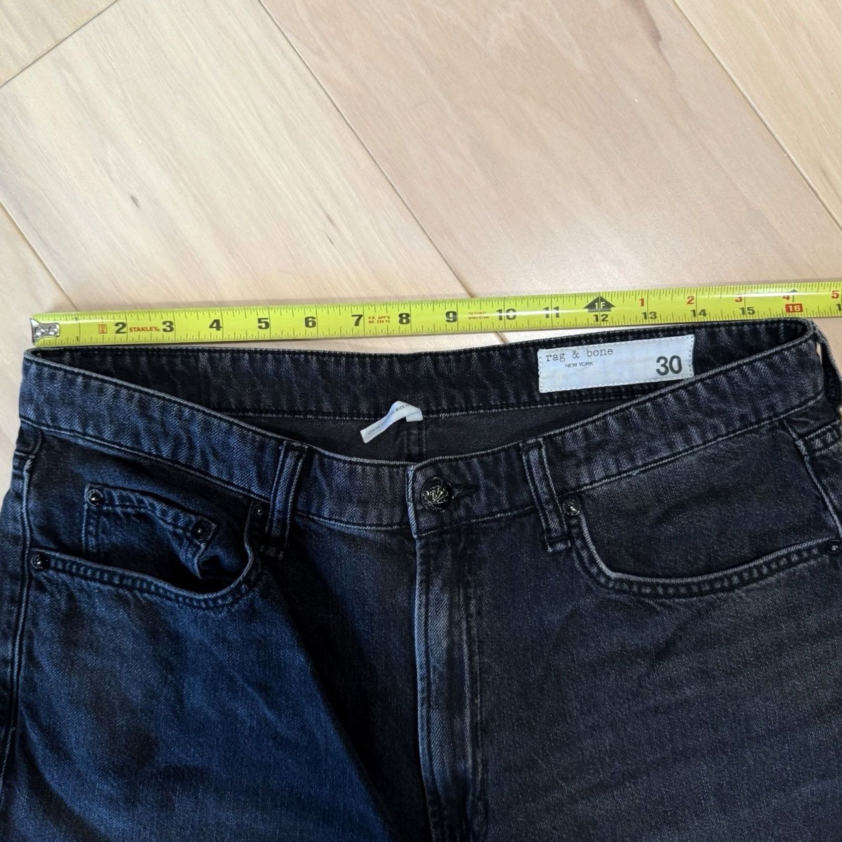 Rag & Bone Rag & Bone Logan Wide Leg Jeans Women's 32 Black Mid Rise NYC Gl am? Wait. Size 24" / US 00 / IT 34 - 7 Thumbnail