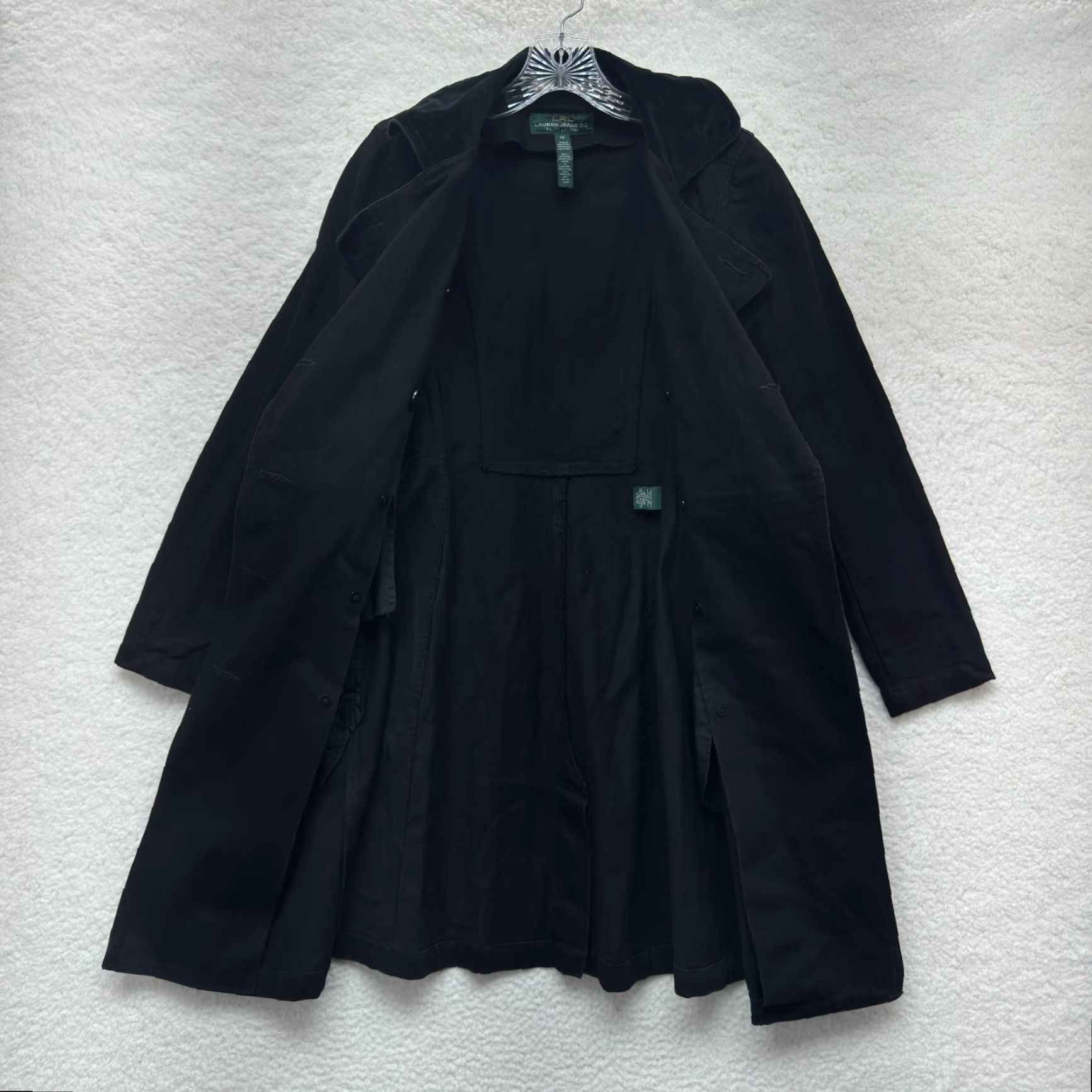 Ralph Lauren VINTAGE Lauren Ralph Lauren LRL Coat Women Double Breast Military Crest Velvet Collar XS Black Coat Overcoat Boys? Size XS / US 0-2 / IT 36-38 - 2 Thumbnail
