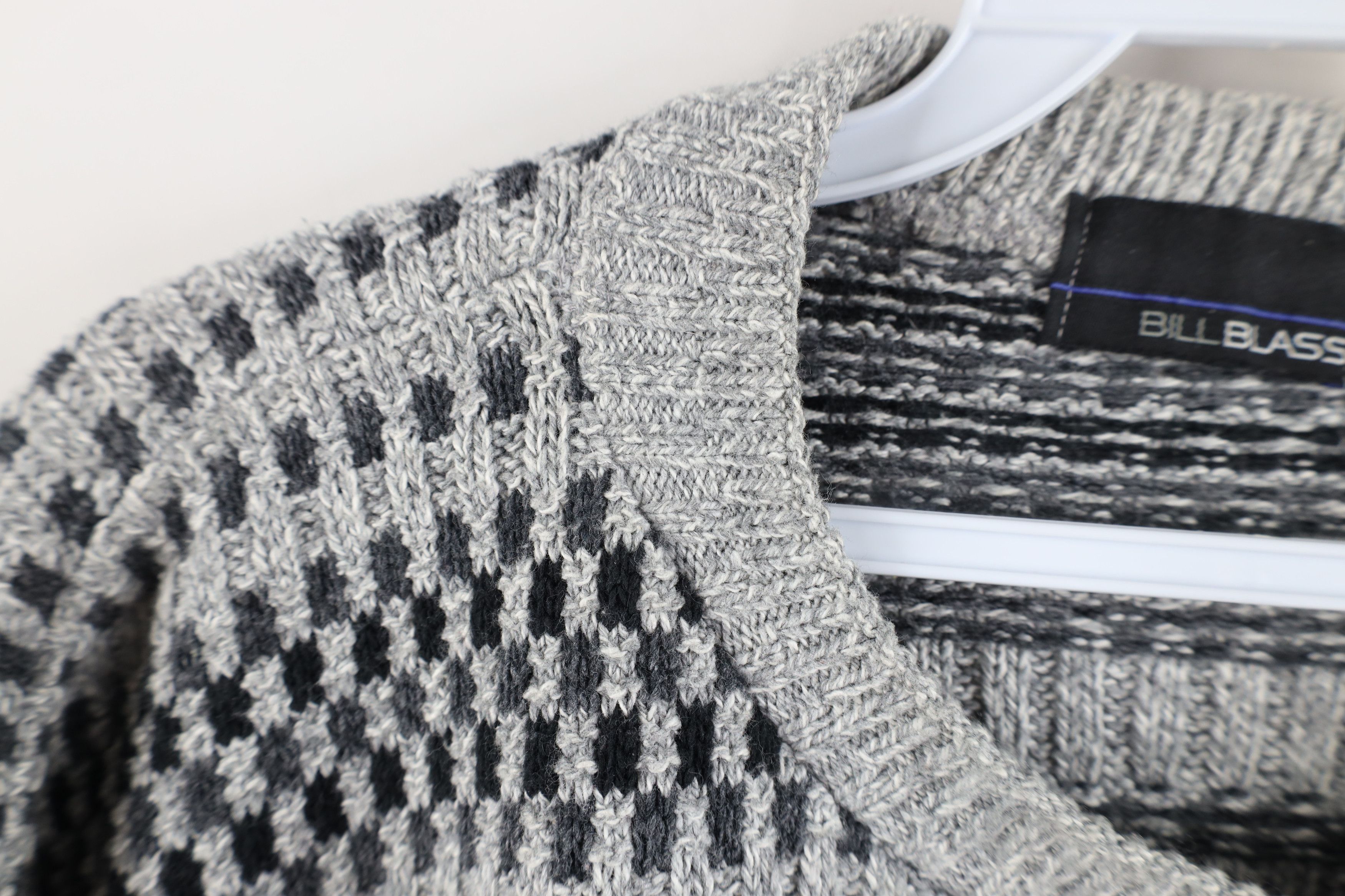 Vintage Vintage 90s Streetwear Ribbed Checkered Knit Dad Sweater USA Size US XL / EU 56 / 4 - 8 Thumbnail