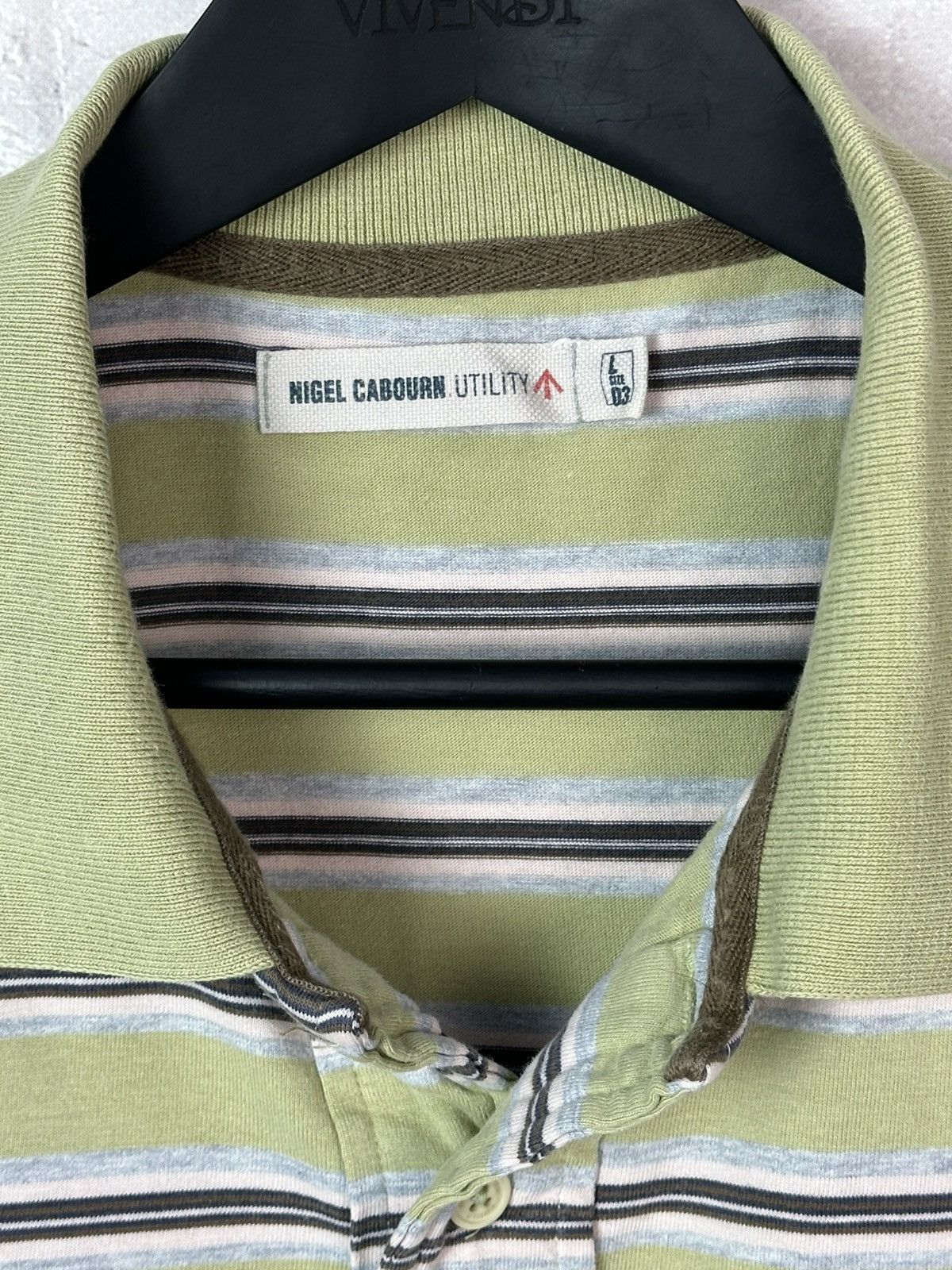 Nigel Cabourn Nigel Cabourn Utility Stripped Distressed Men’s Cotton Polo Size US L / EU 52-54 / 3 - 5 Thumbnail