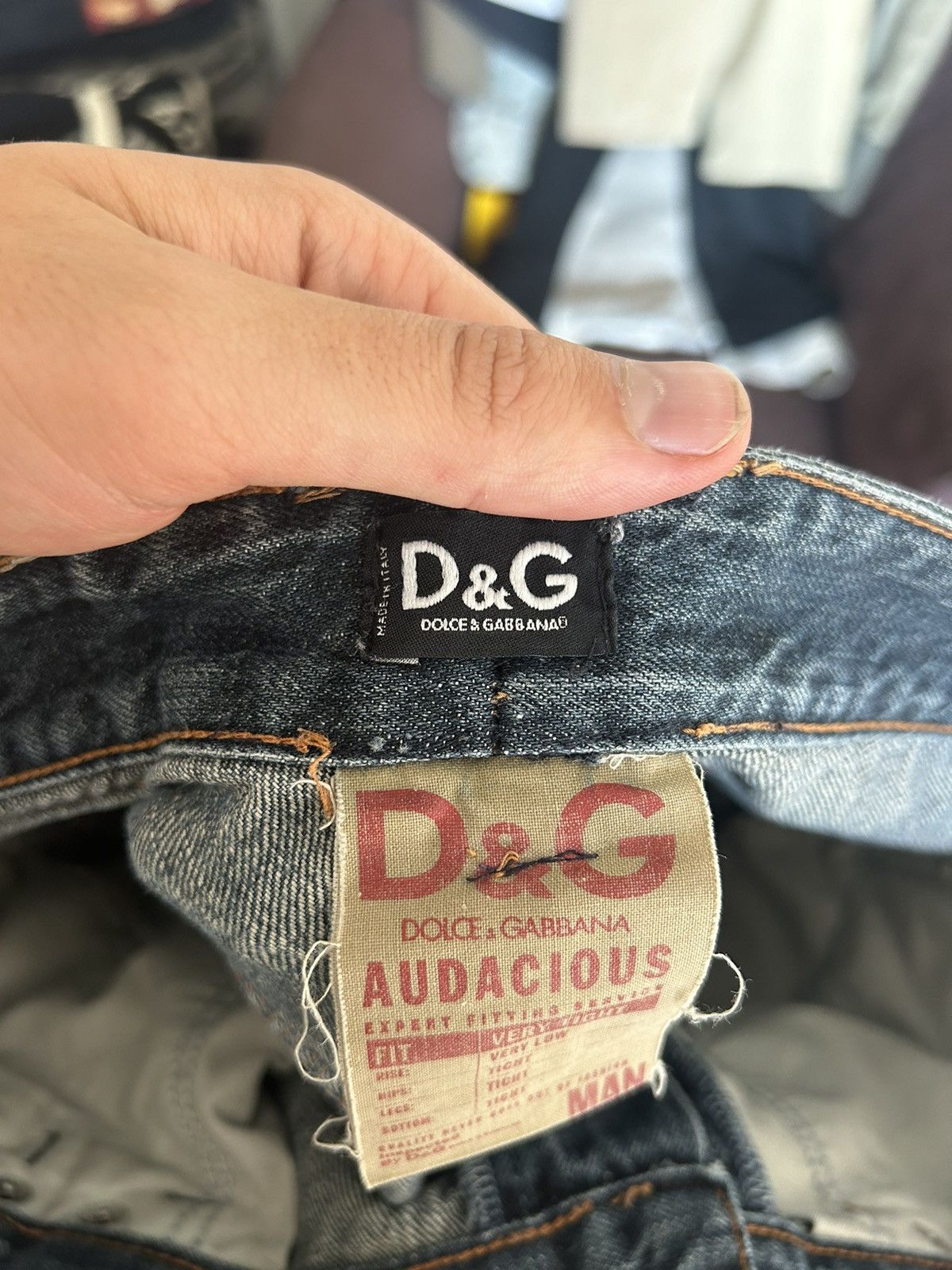 Dolce & Gabbana D&G Blue Distressed Straight-Leg Jeans Size US 34 / EU 50 - 12 Thumbnail