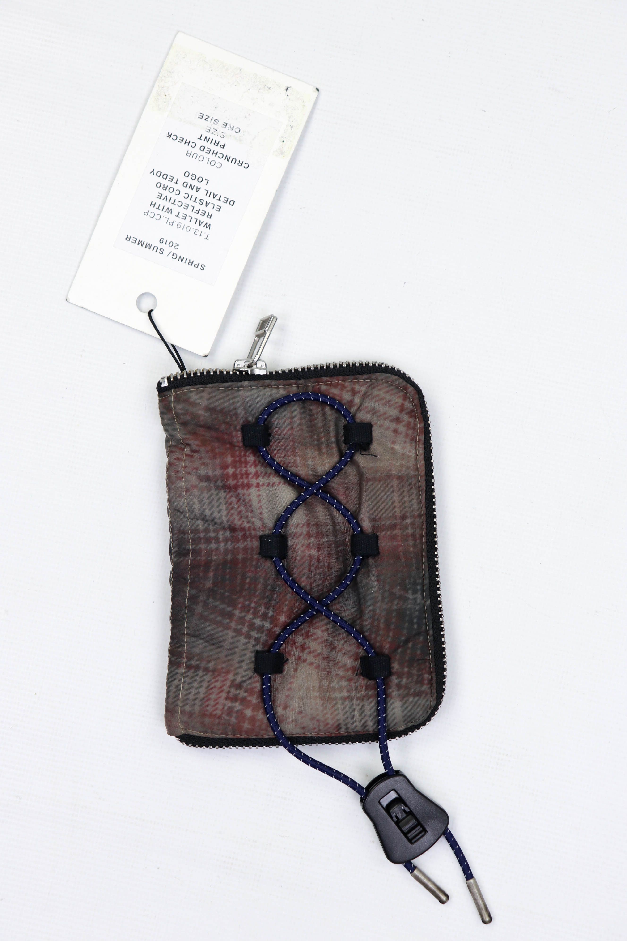 Tonsure Tonsure S/S 2019 Crunched Check Reflective Cord Wallet Size ONE SIZE - 2 Thumbnail