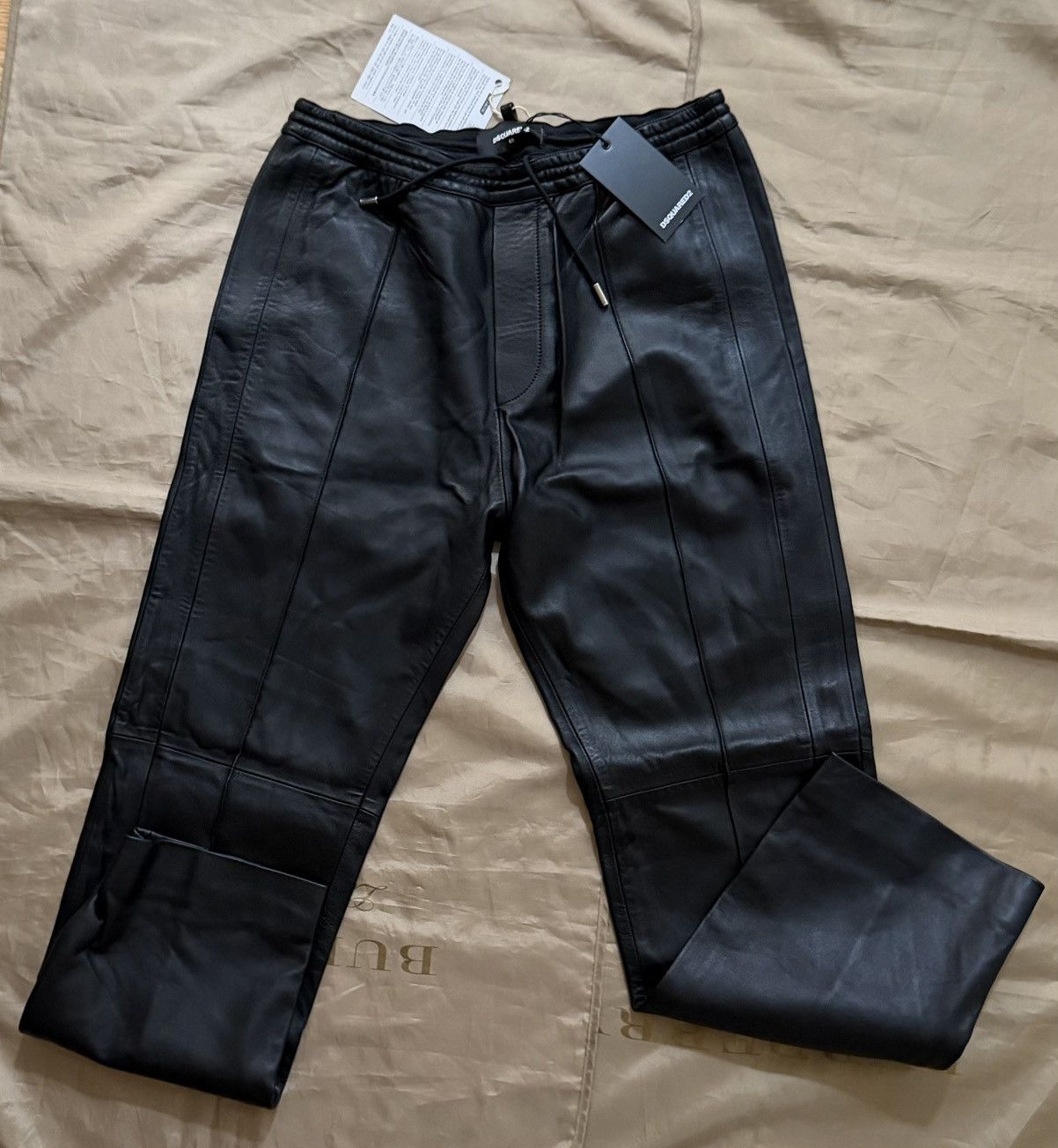Dsquared2 Dsquared2 leather pants size 48 Size US 32 / EU 48 - 1 Thumbnail