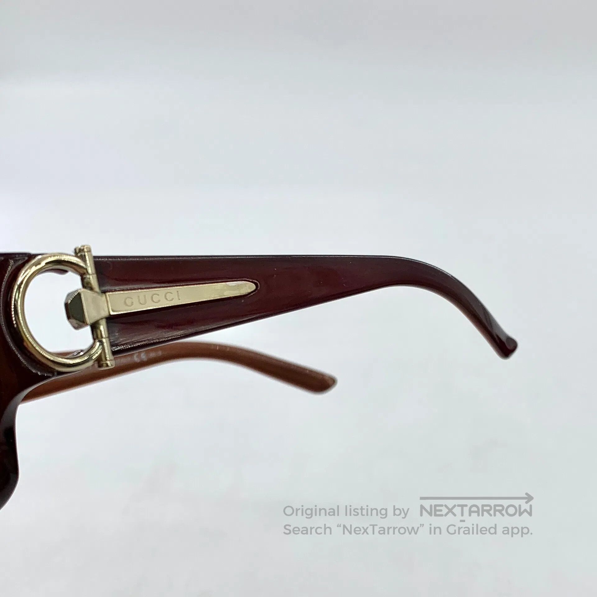 Gucci Guicci Brown Round Sunglasses| Size ONE SIZE - 5 Thumbnail