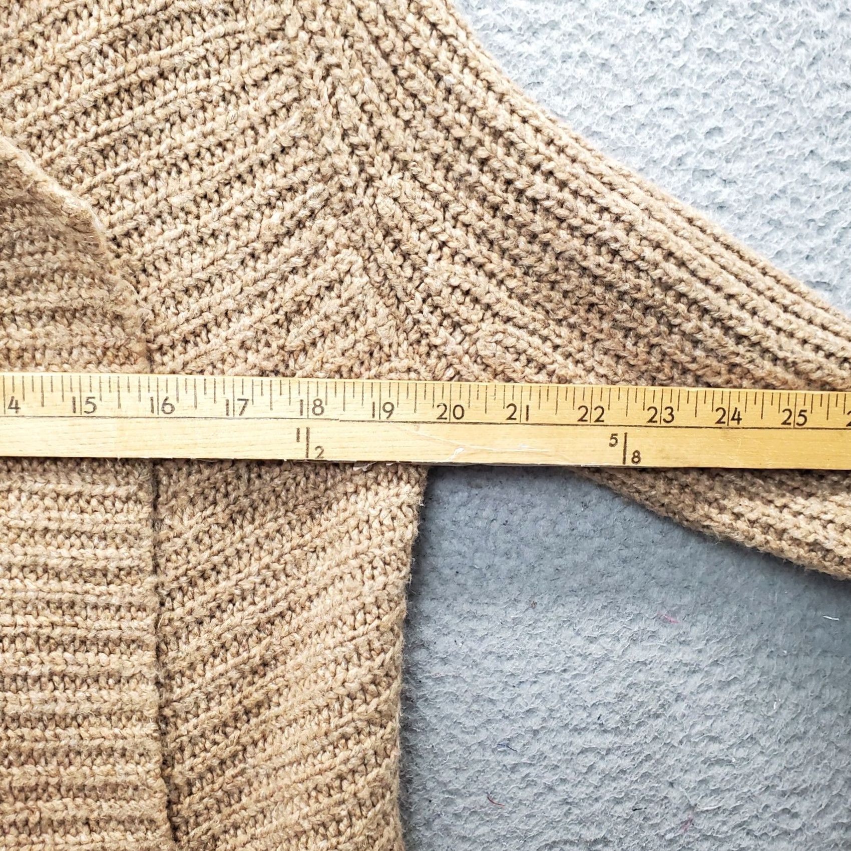 Abercrombie & Fitch Abercrombie & Fitch Cardigan Sweater Womens Small Brown Knit Open Draped Front - Size S - Brown Knit - Cardigan - Regular - Pullover - Wool? Size S / US 4 / IT 40 - 4 Thumbnail