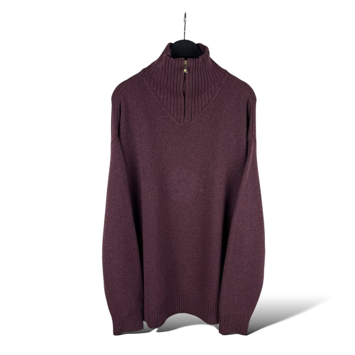 Versace Jeans Couture Vintage Versace Jeans Couture Wool Knit Pullover High Neck Size US XL / EU 56 / 4 - 1 Thumbnail