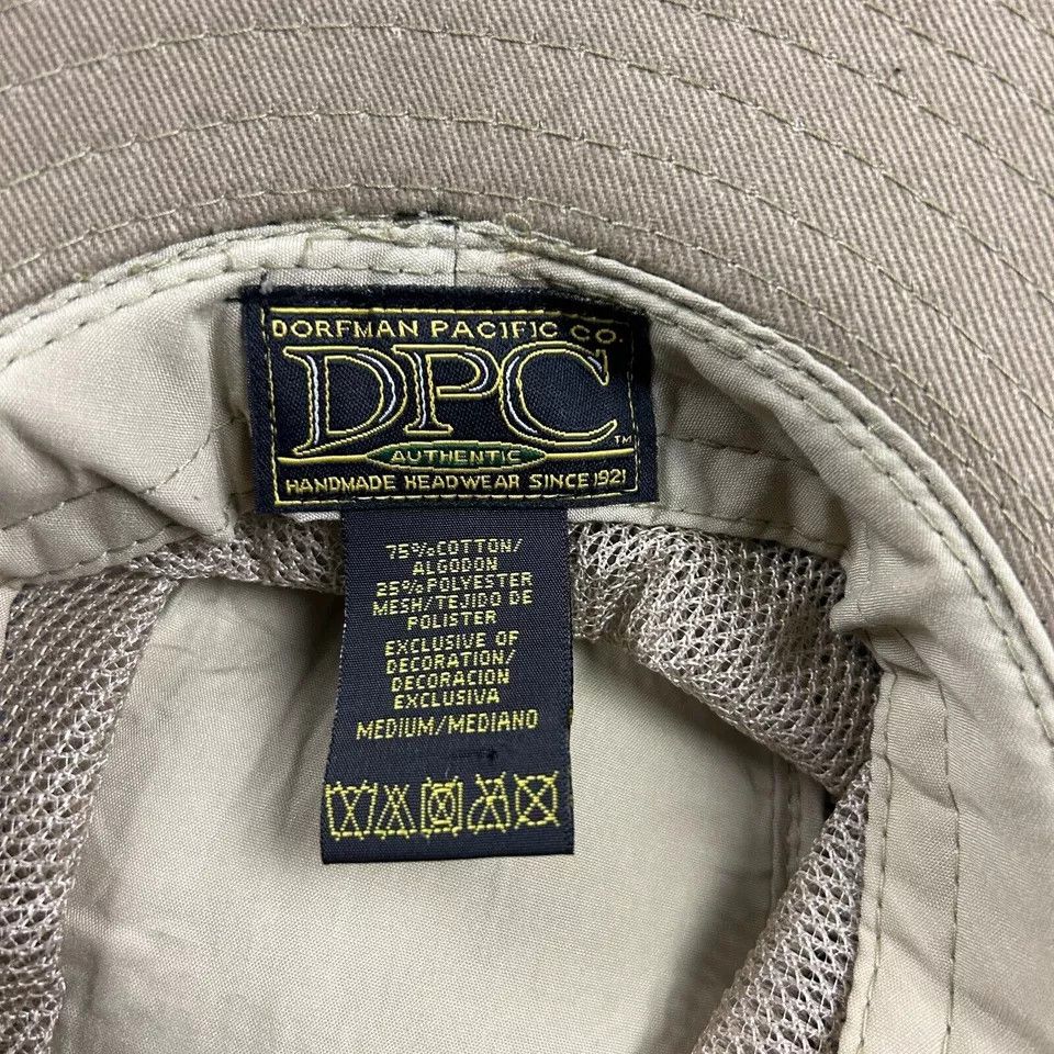 Other Dorfman Pacific Co Safari Hat Mens Medium Beige Bucket Size ONE SIZE - 7 Thumbnail